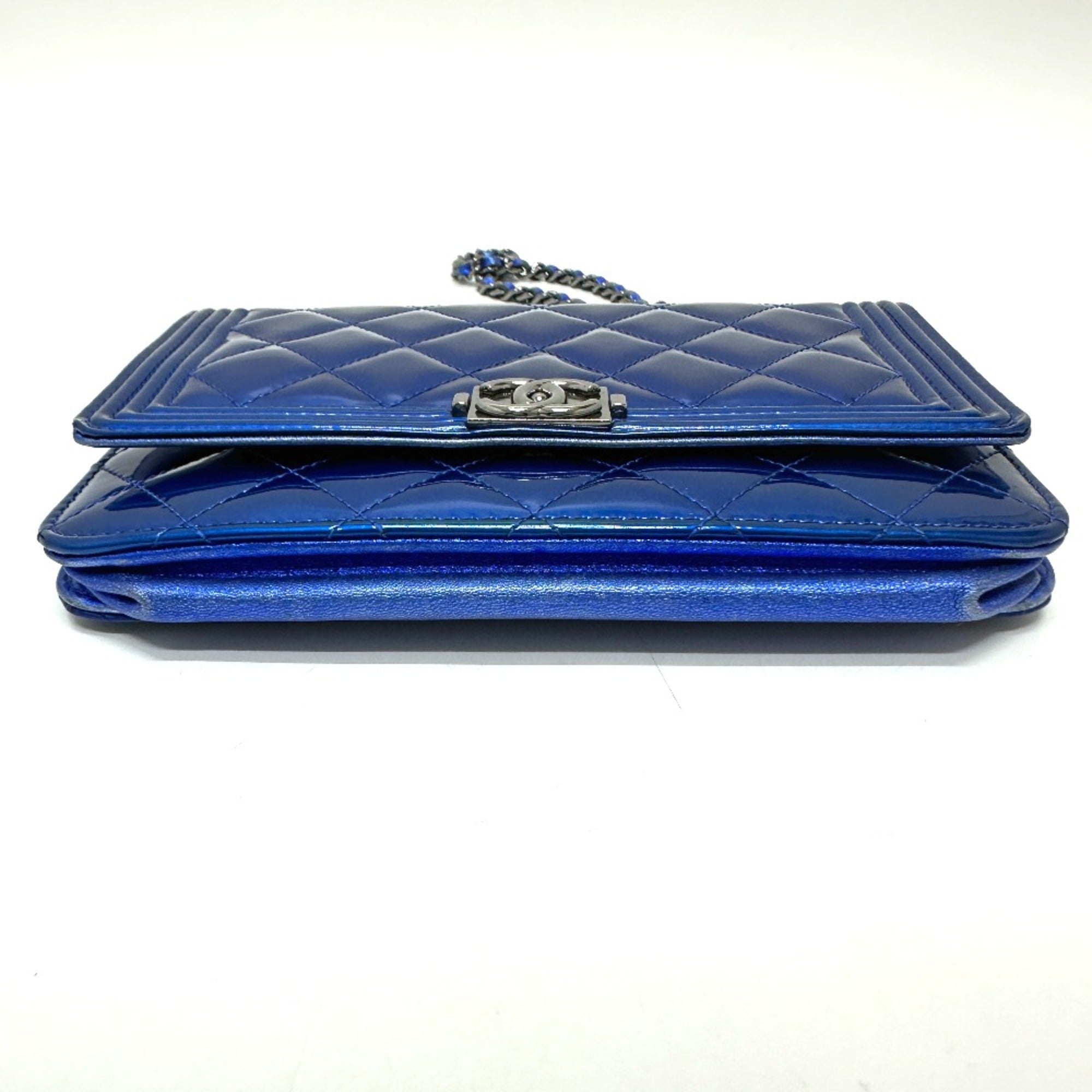 Chanel Blue Leather Shoulder Bag