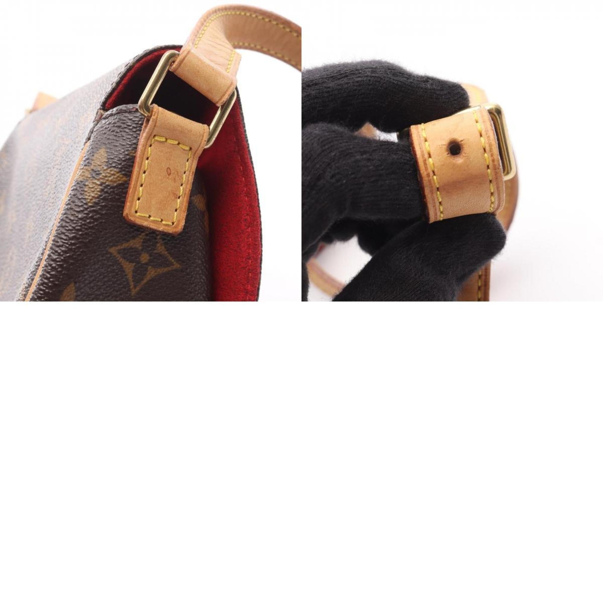 Louis Vuitton Brown Pvc Coated Canvas Leather Shoulder Bag