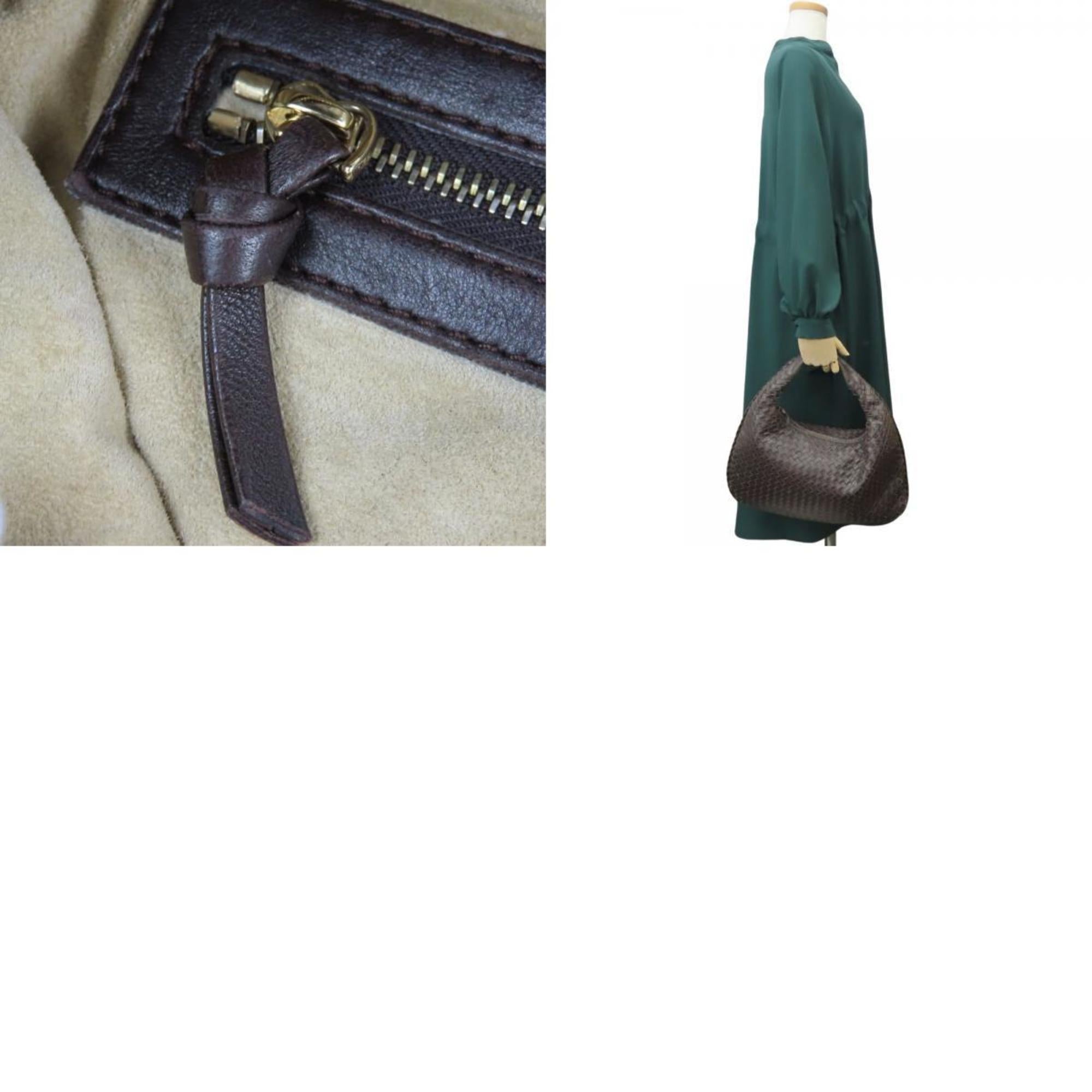 Bottega Veneta Intrecciato Brown Leather Shoulder Bag