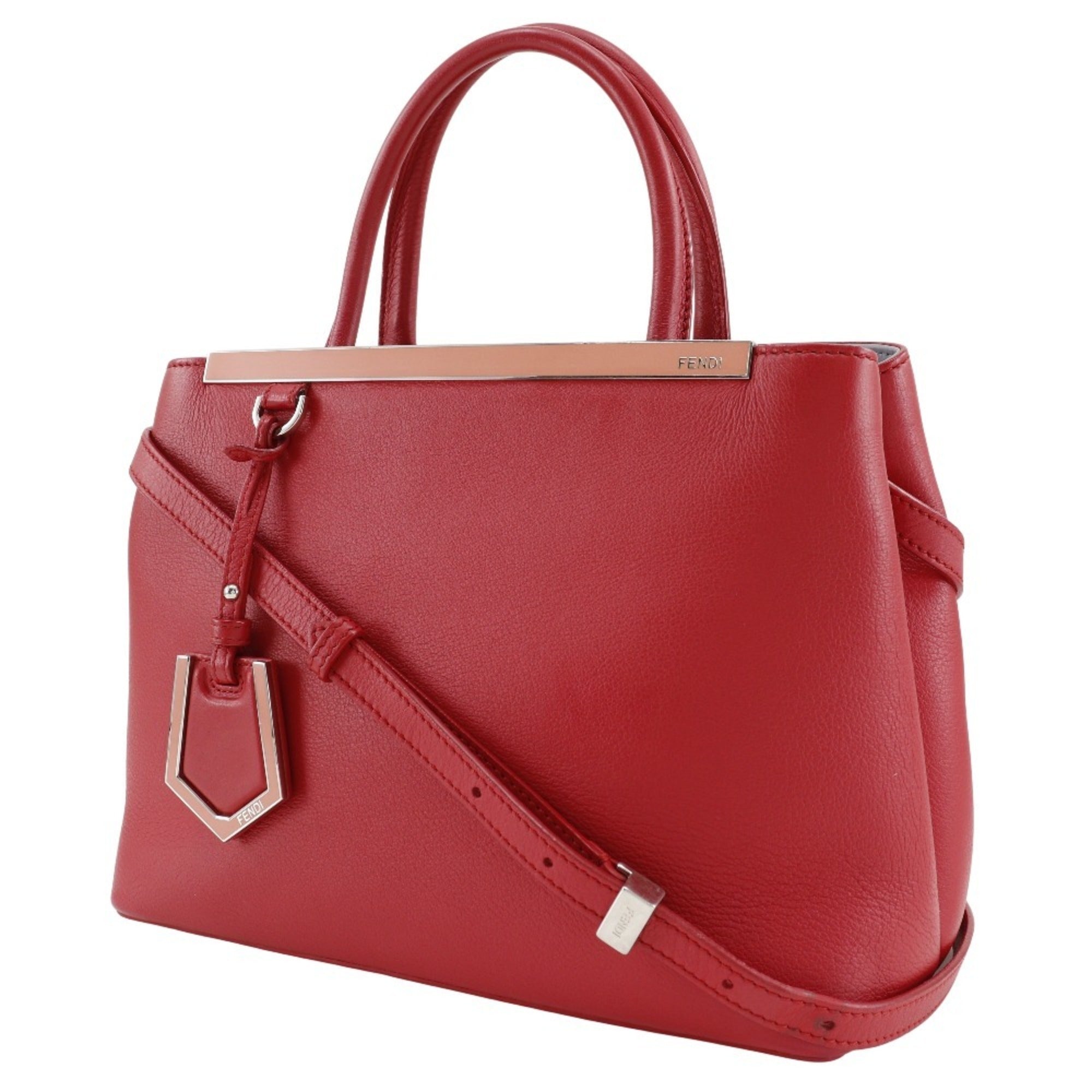 Fendi Red Color Leather Handbag