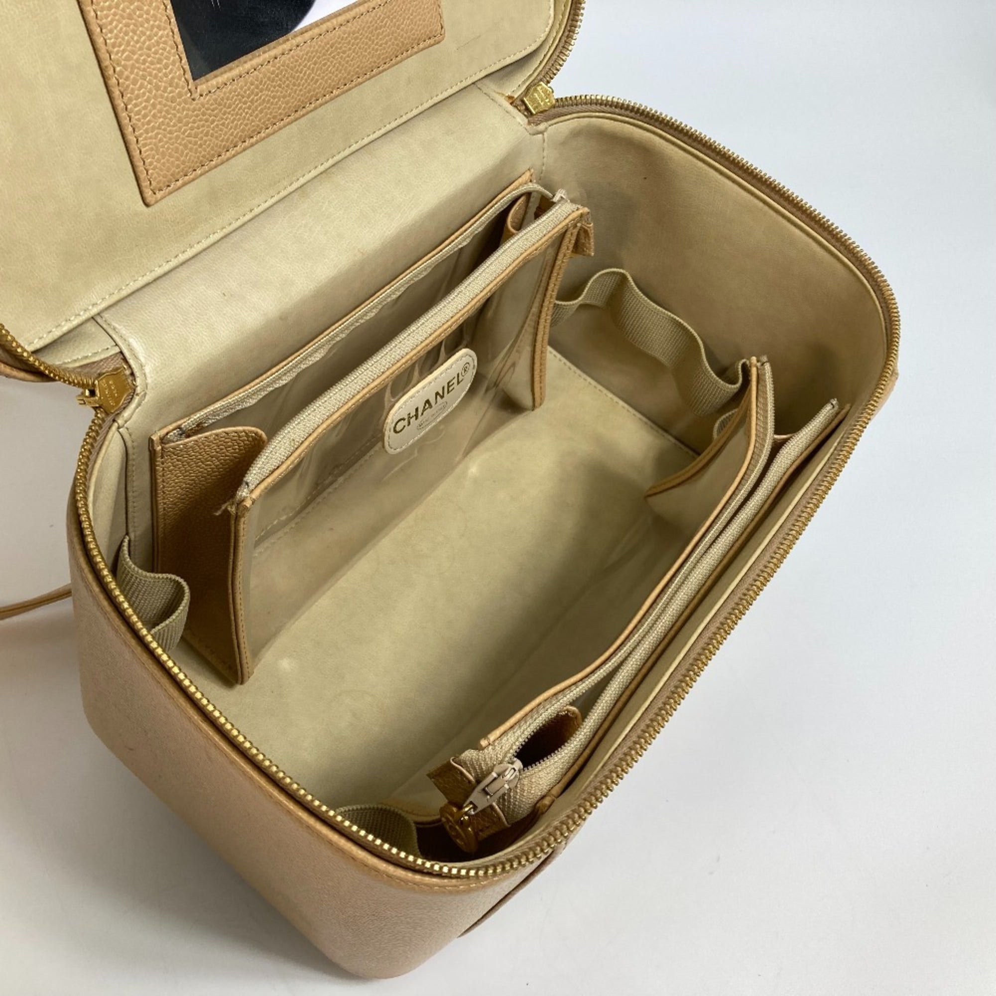 Chanel Beige Leather Shoulder Bag