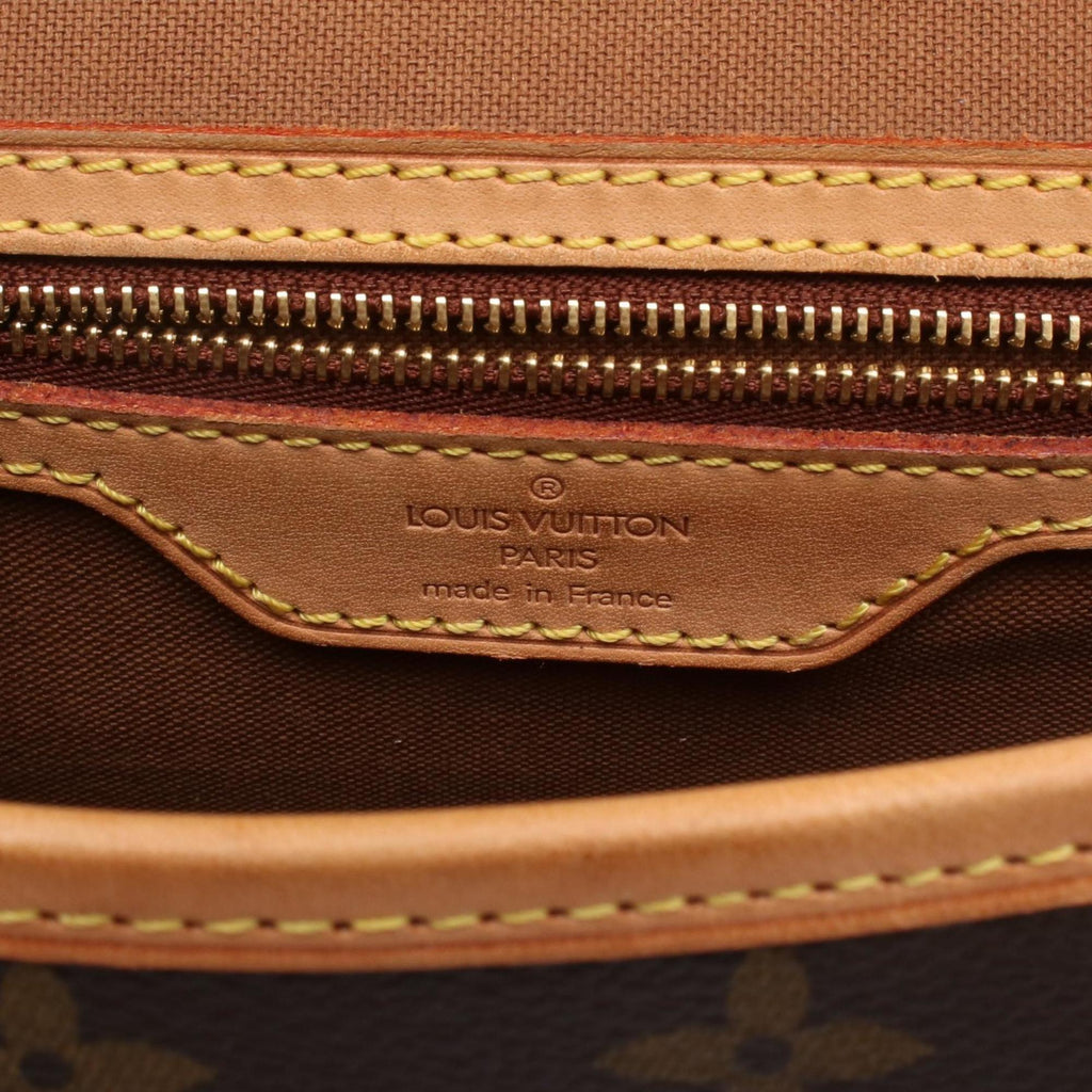 Louis Vuitton Brown Coated Canvas Leather Shoulder Bag