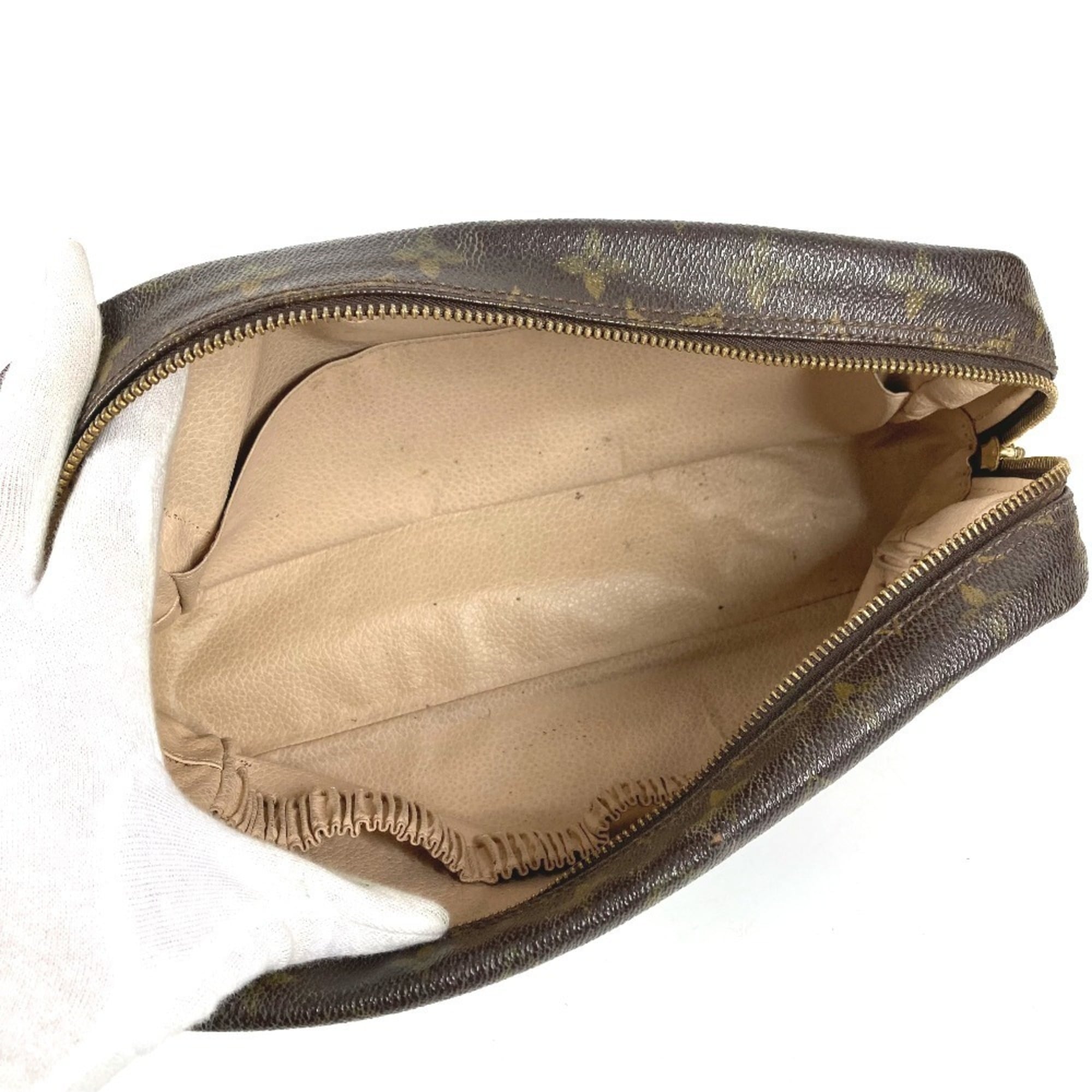 Louis Vuitton Brown Monogram Clutch Bag Pouch