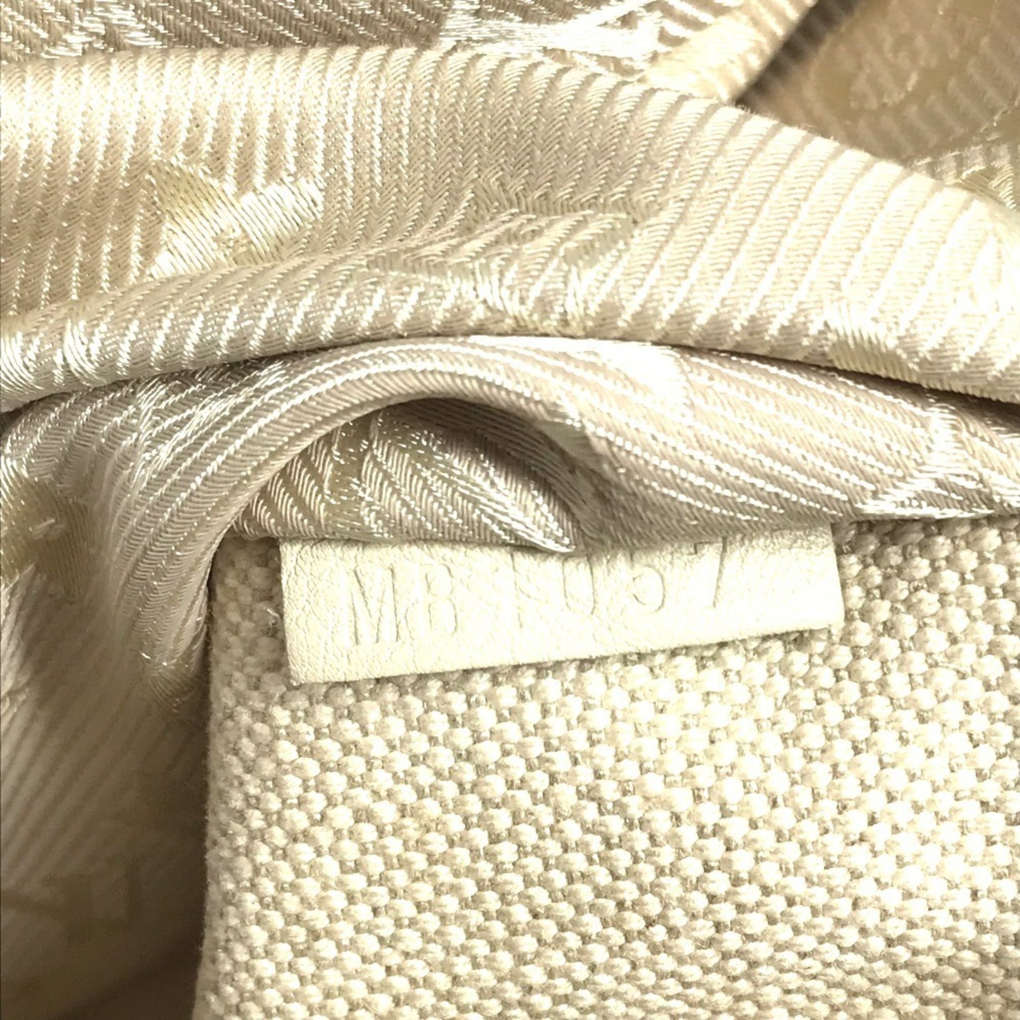 Louis Vuitton White Canvas Boston Bag Handbag Shoulder Bag