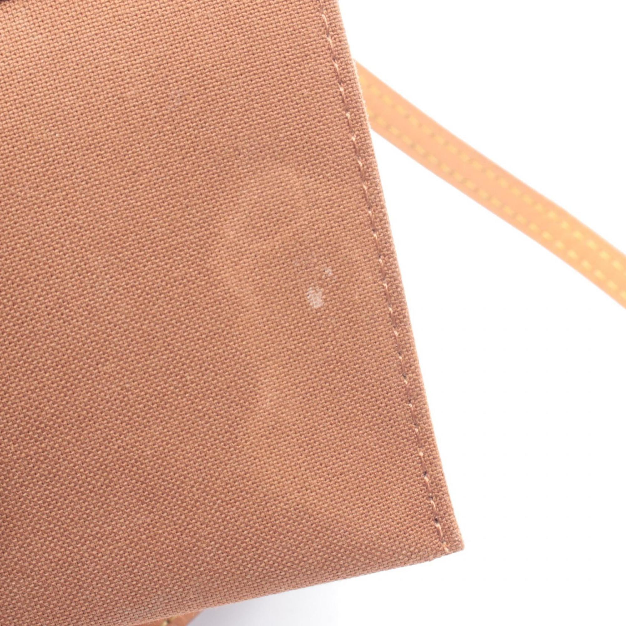 Louis Vuitton Brown Coated Canvas Leather Handbag