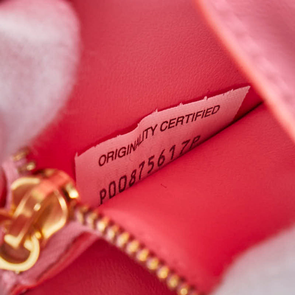 Bottega Veneta Pink Red Color Leather Wallet (Bi-Fold)