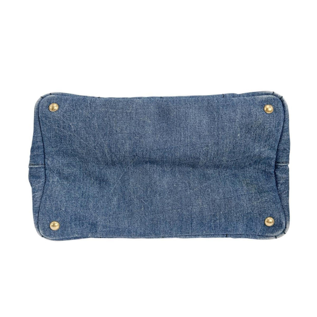 Prada Blue Denim Tote Bag