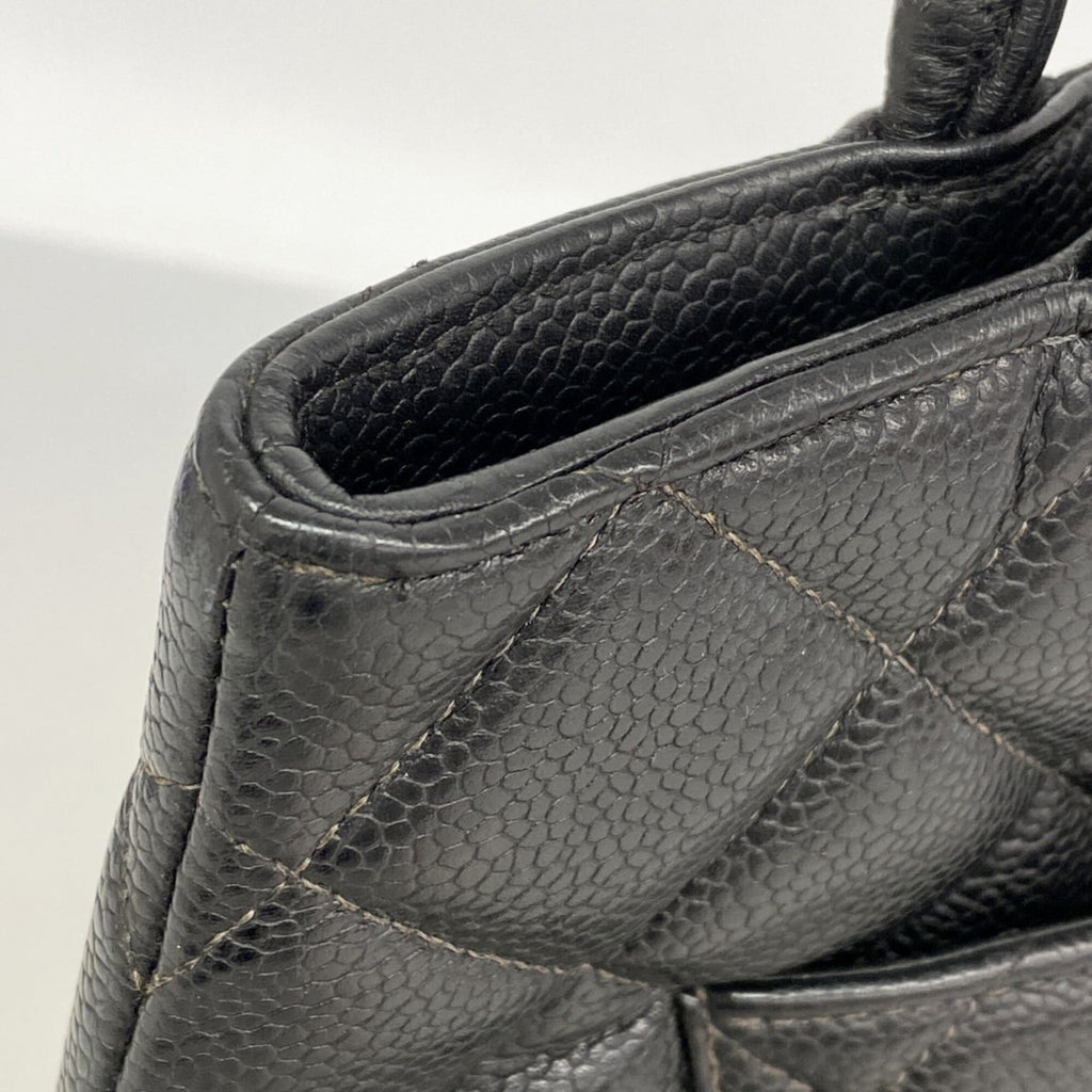 Chanel Black Grained Calfskin Tote Bag