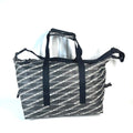 Balenciaga Black Gray Leather Pvc Boston Bag Shoulder