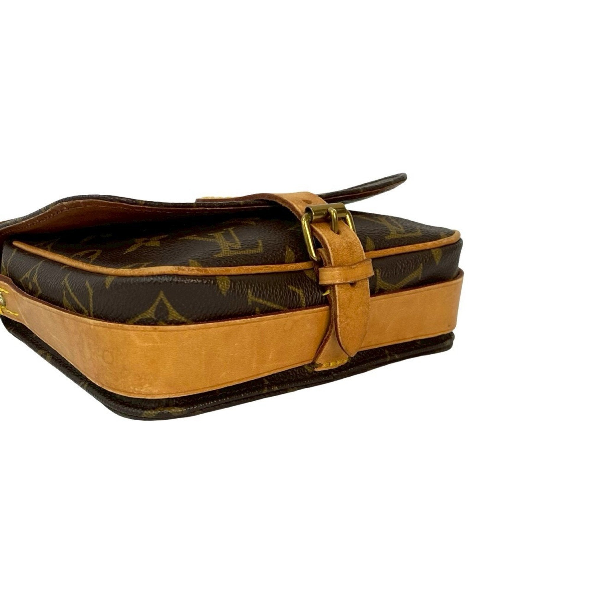Louis Vuitton Brown Pvc Leather Pochette Shoulder Bag