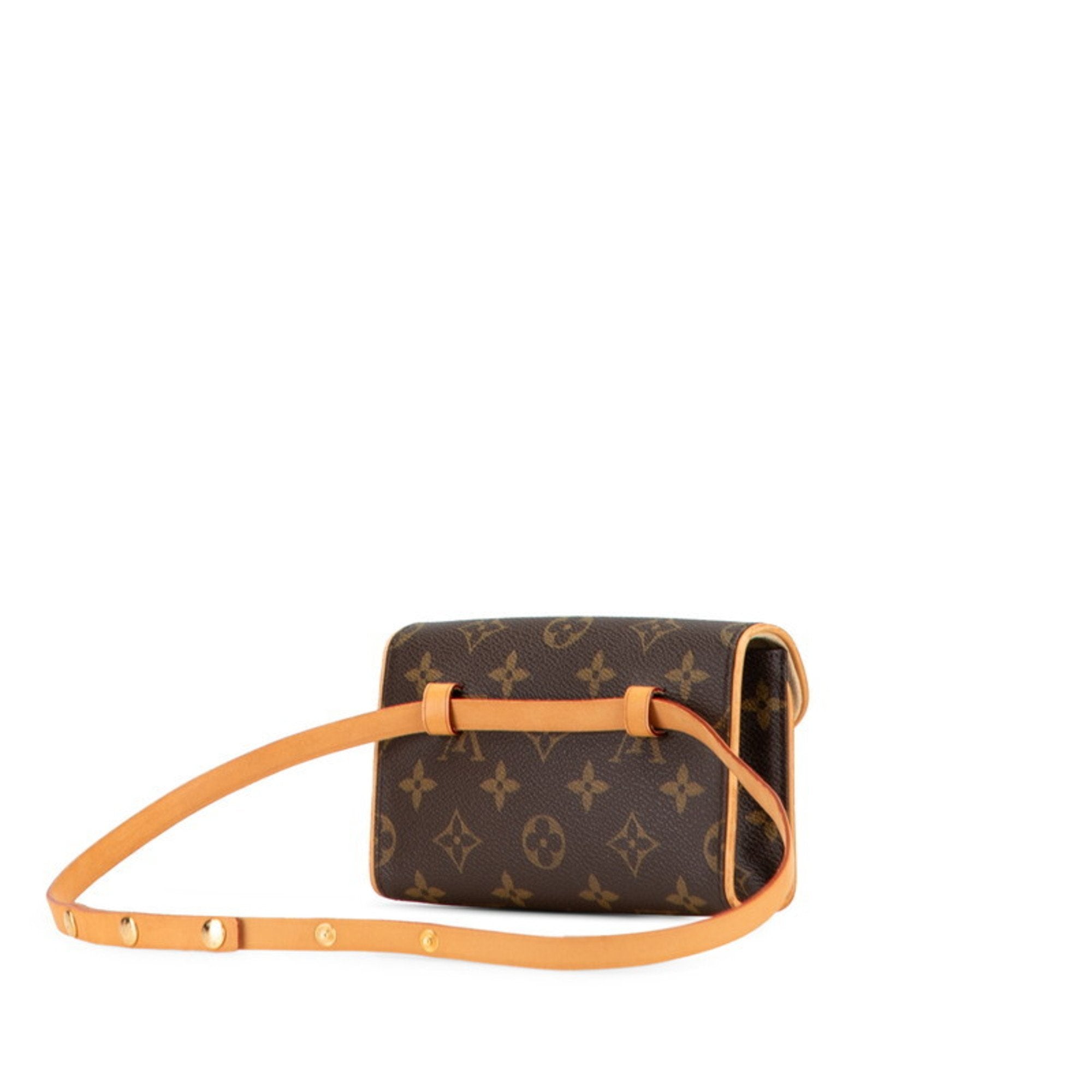 Louis Vuitton Monogram Brown Pvc Leather Pochette Sling Bag