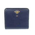 Christian Dior Navy Leather Wallet (Bi-Fold) (Pre-Owned)