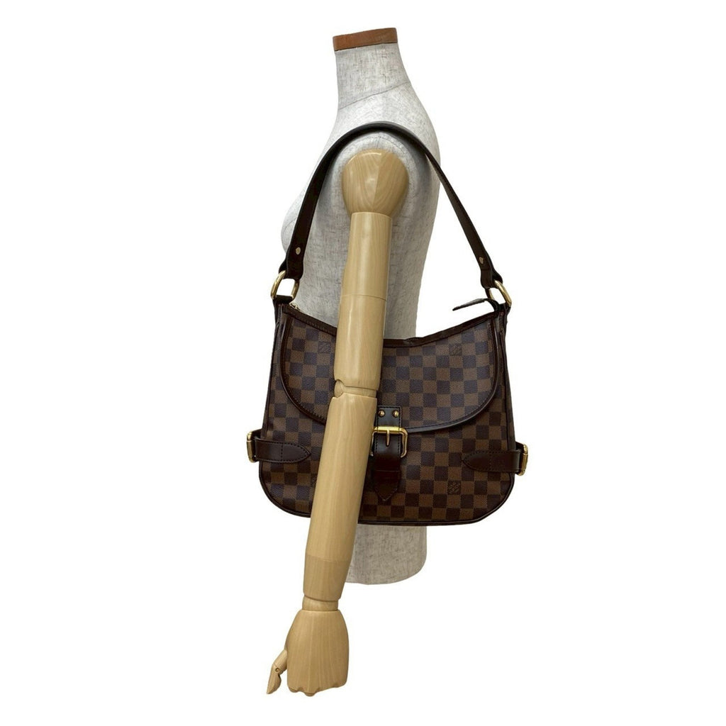 Louis Vuitton Brown Leather Pvc Shoulder Bag Tote Bag