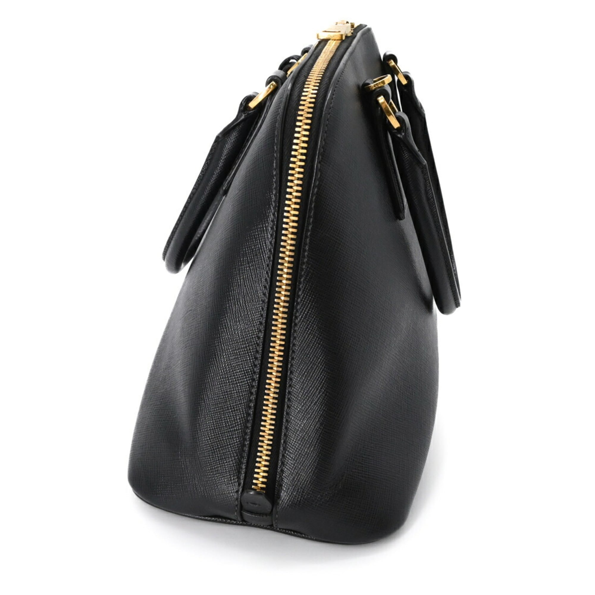 Prada Black Saffiano Triangle Handbag