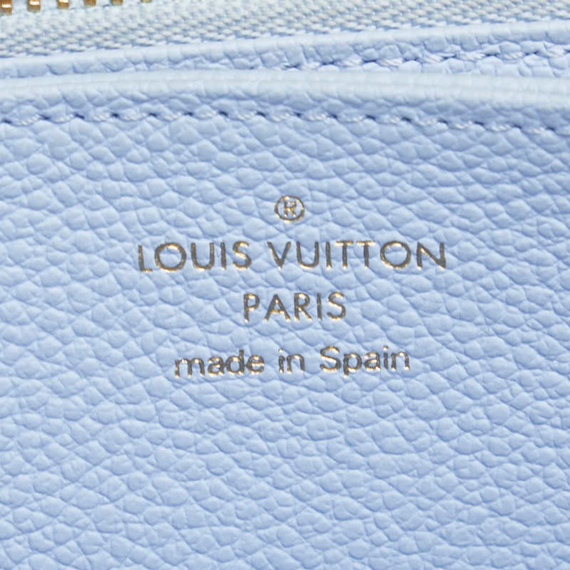Louis Vuitton Blue White Leather Long Wallet