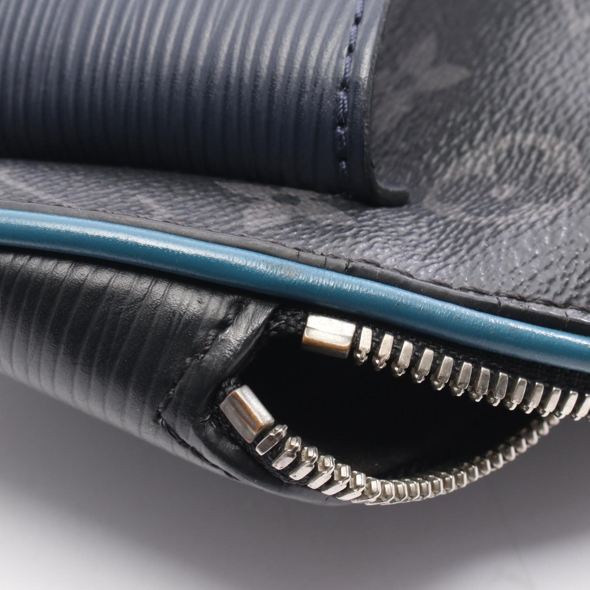 Louis Vuitton Black Blue Navy Epi Leather Pvc Coated Canvas Monogram Eclipse Fanny Pack