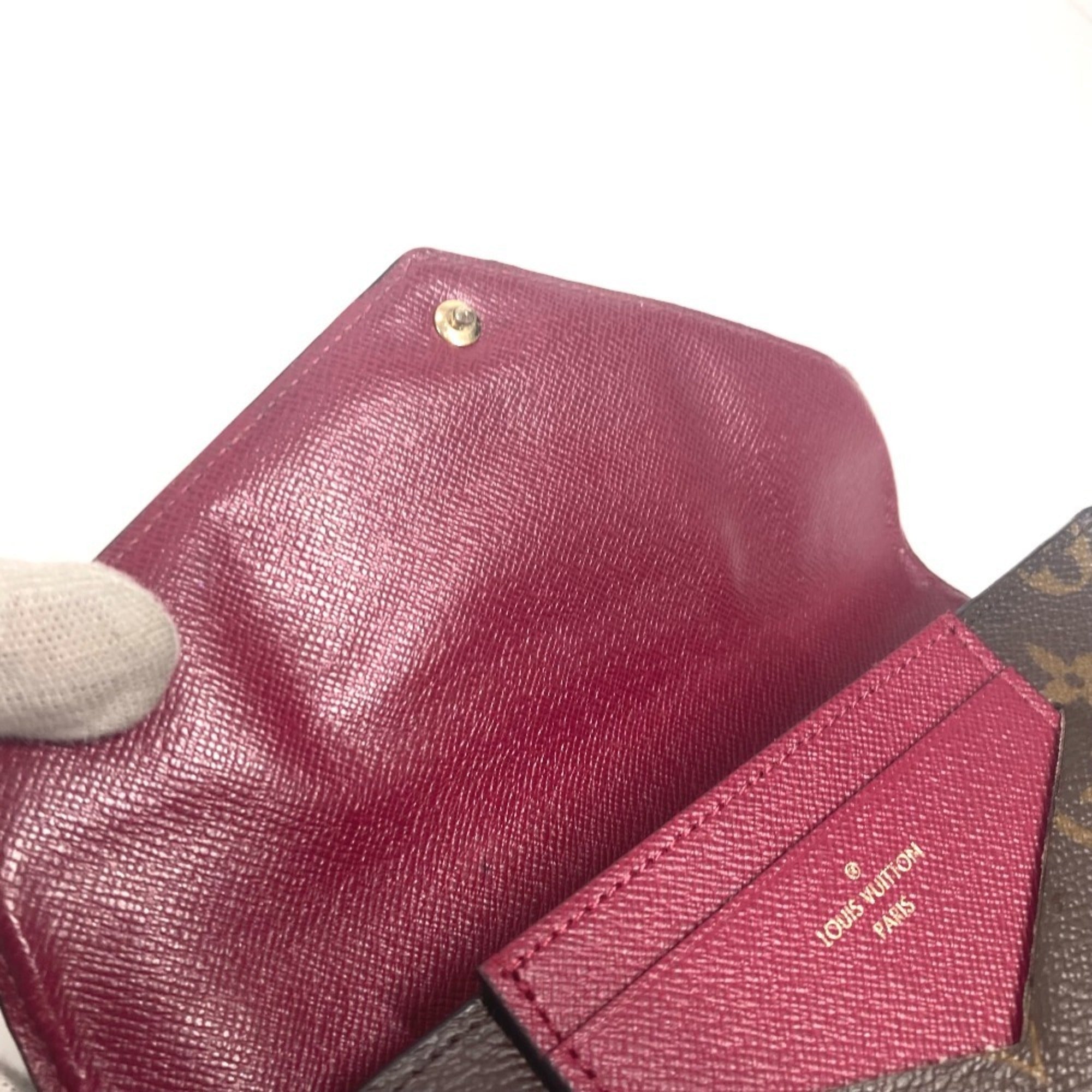 Louis Vuitton Monogram Brown Pink Monogram Long Wallet