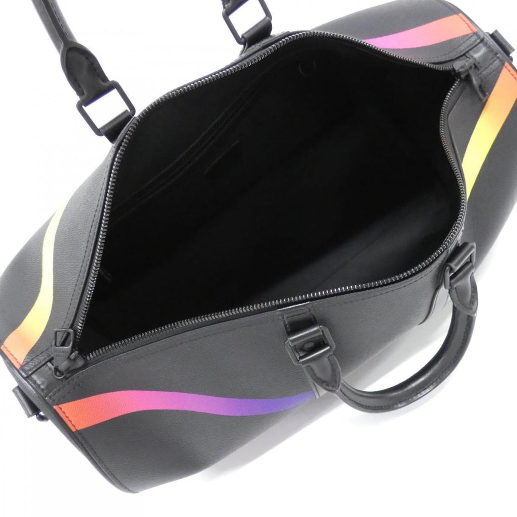 Louis Vuitton Black Leather Boston Bag