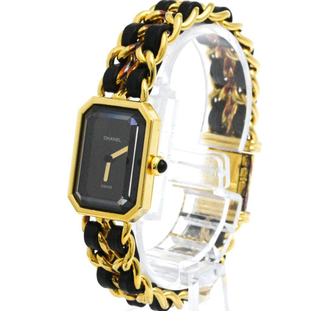 Chanel Premiere Rock Quartz Watch Plated Metal And Leather Watch