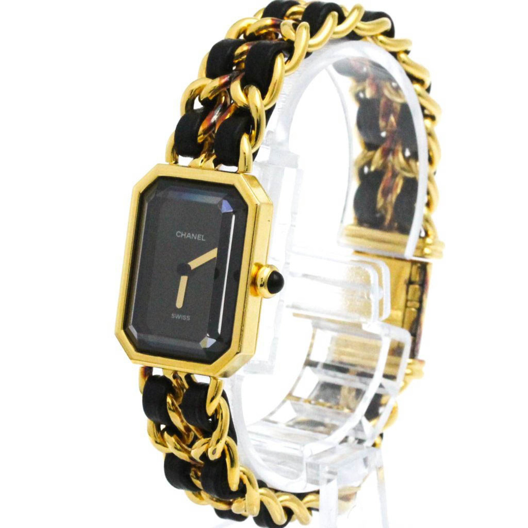 Chanel Premiere Rock Quartz Watch Plated Metal And Leather Watch