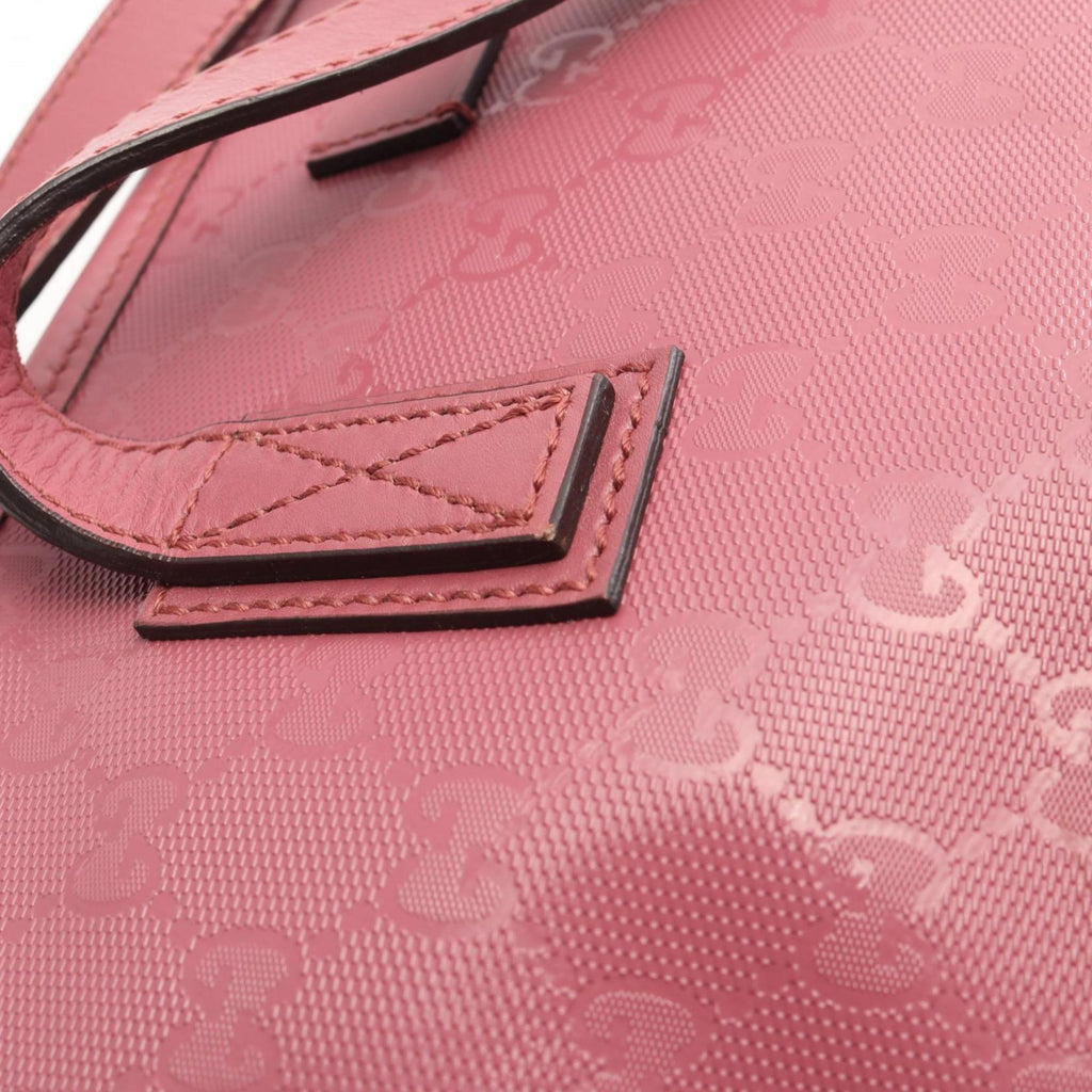 Gucci Pink Coated Canvas Leather Handbag Tote Bag (Pre-Owned)