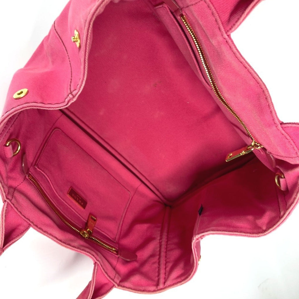 Prada Pink Canvas Handbag Tote Bag