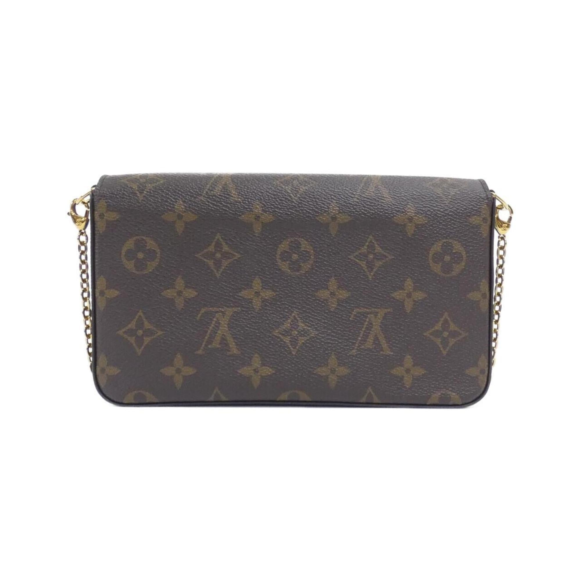 Louis Vuitton Monogram Marron Coated Canvas Pochette Shoulder Bag
