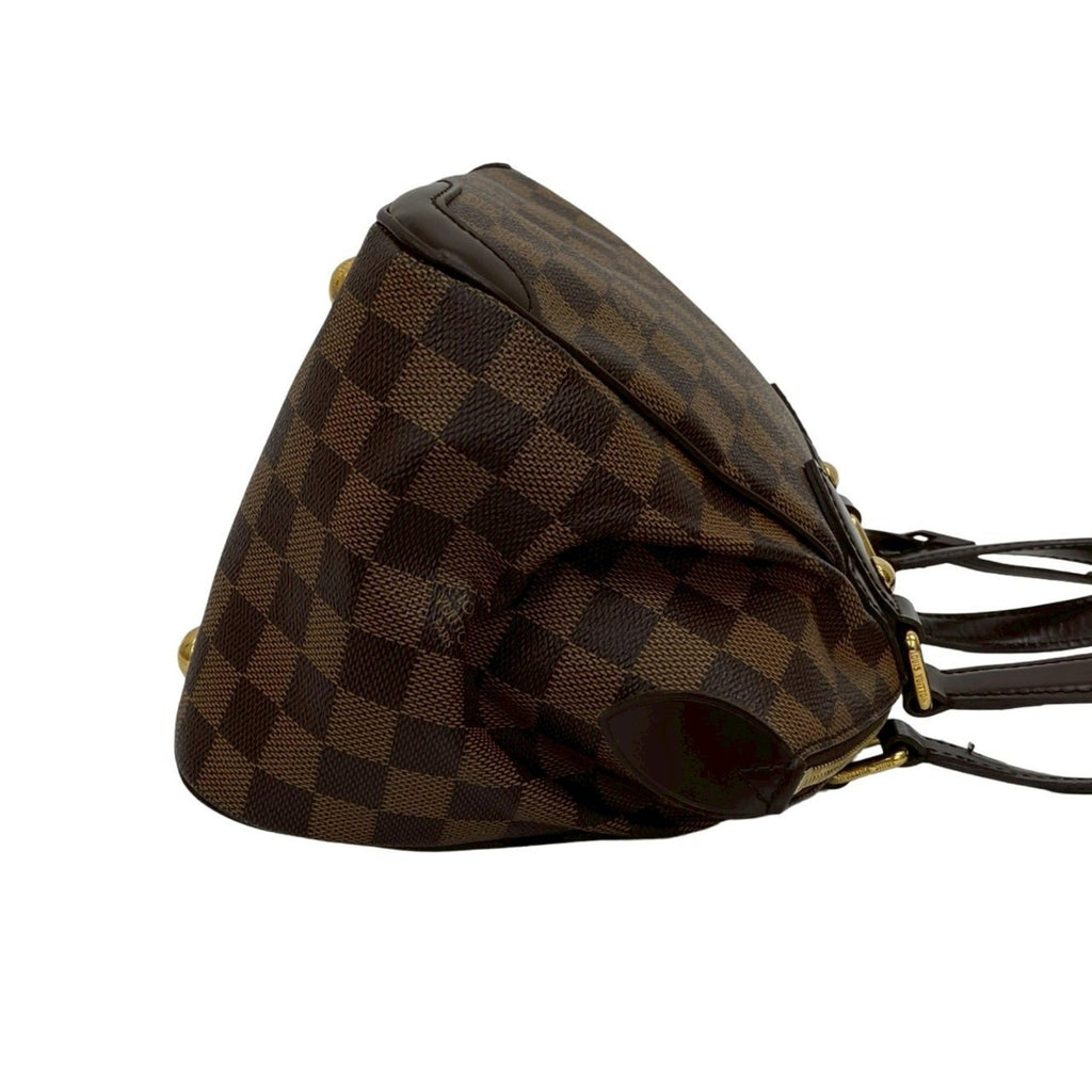Louis Vuitton Brown Leather Pvc Handbag Tote Bag