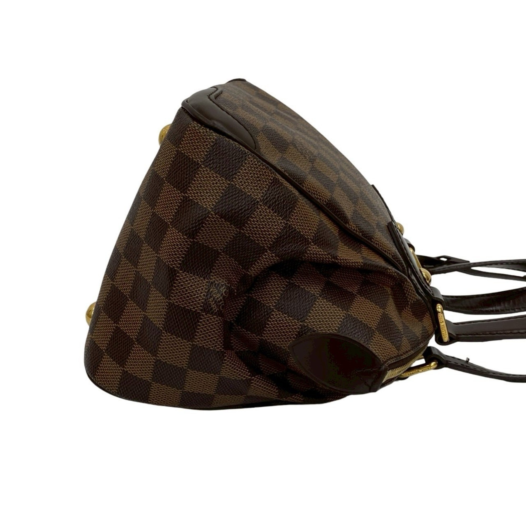Louis Vuitton Brown Leather Pvc Handbag Tote Bag