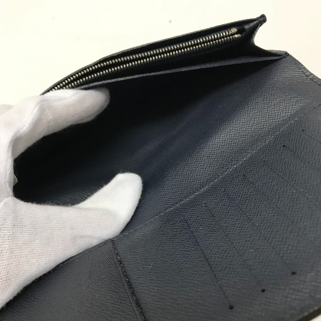 Louis Vuitton Navy Leather Long Wallet