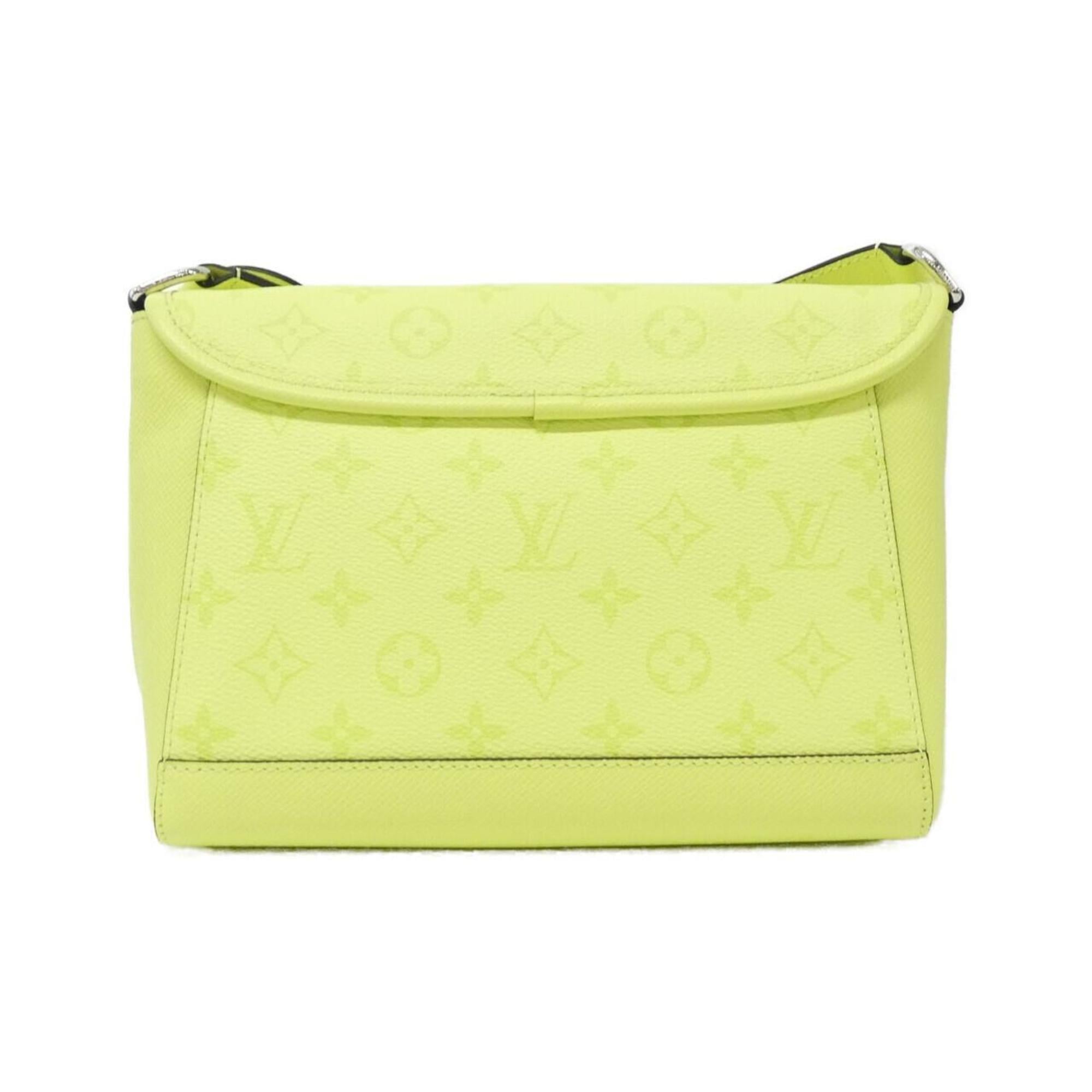 Louis Vuitton Taigarama Citron Jaune Coated Canvas Leather Handbag