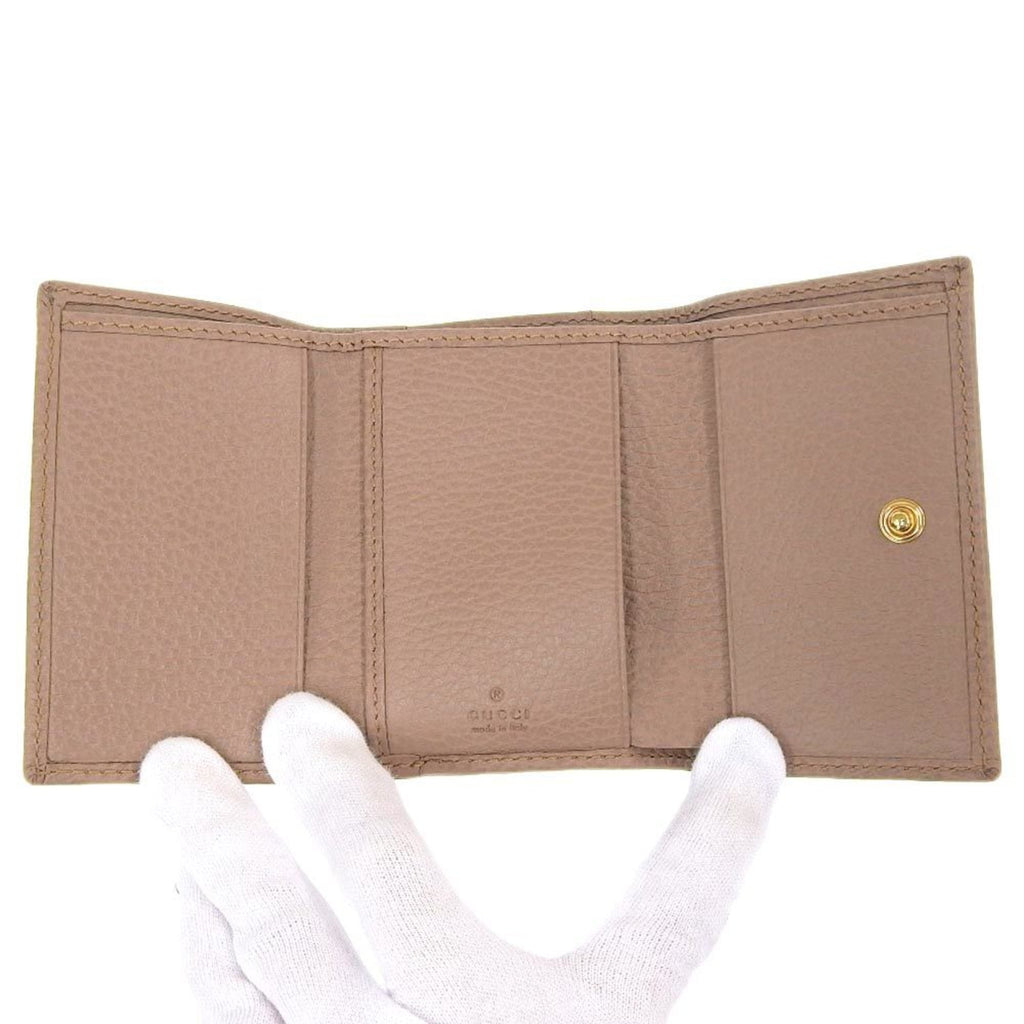 Gucci Beige Leather Coin Purse/Coin Case (Pre-Owned)