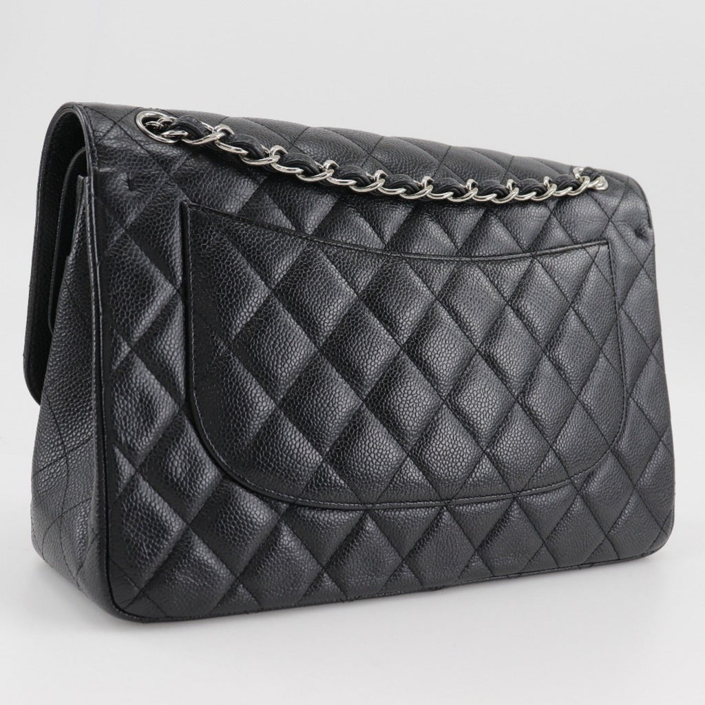 Chanel Black Caviar Leather Shoulder Bag