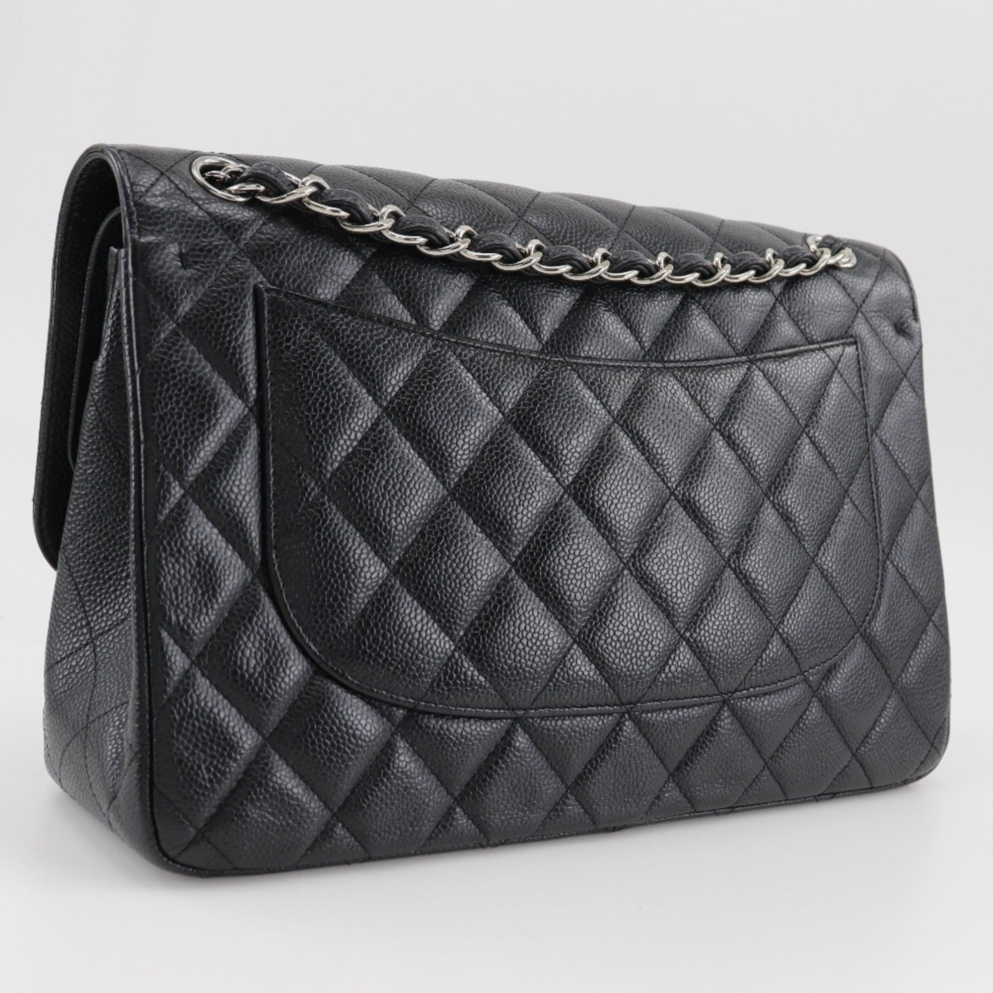 Chanel Black Caviar Leather Shoulder Bag