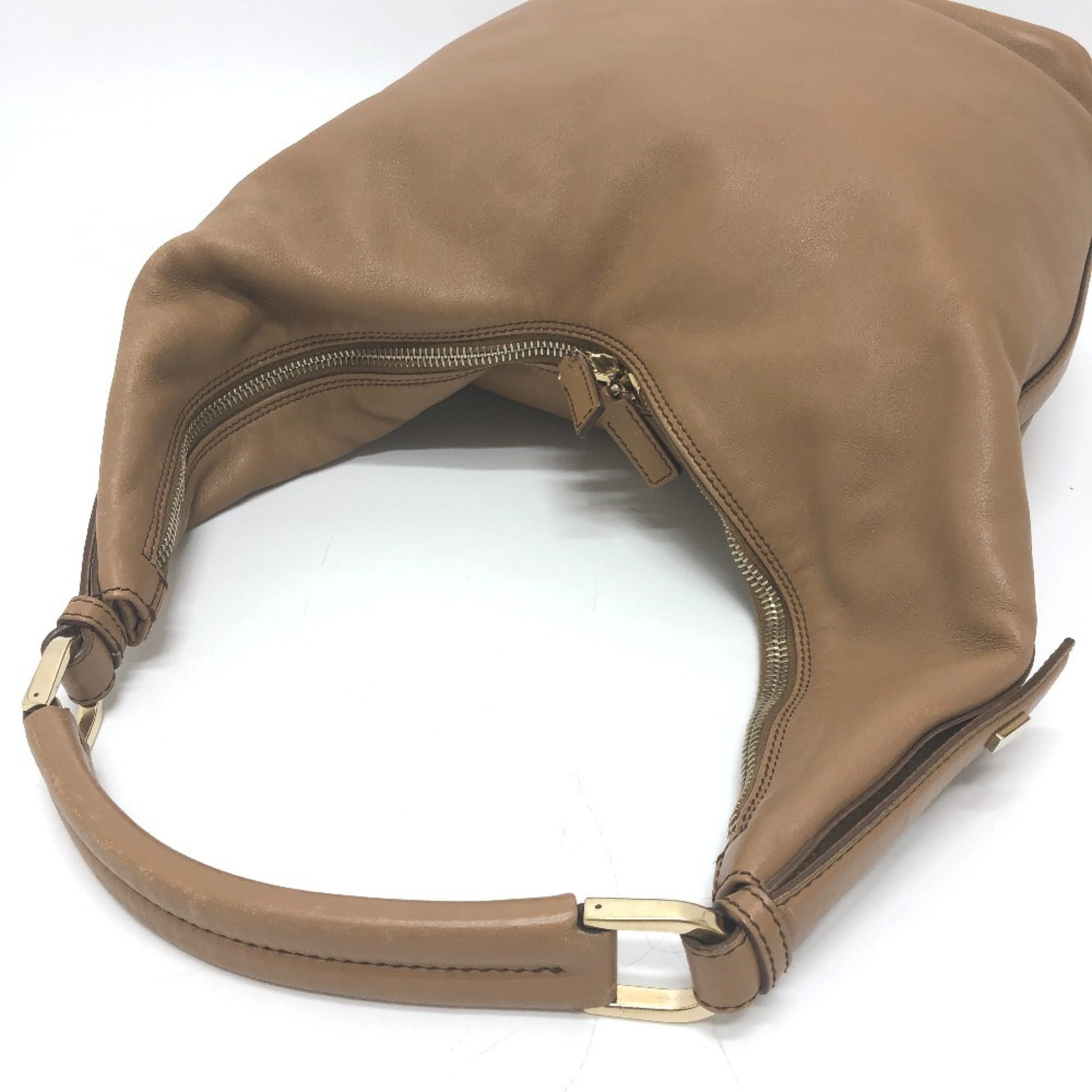 Gucci Brown Leather Handbag Shoulder Bag (Pre-Owned)