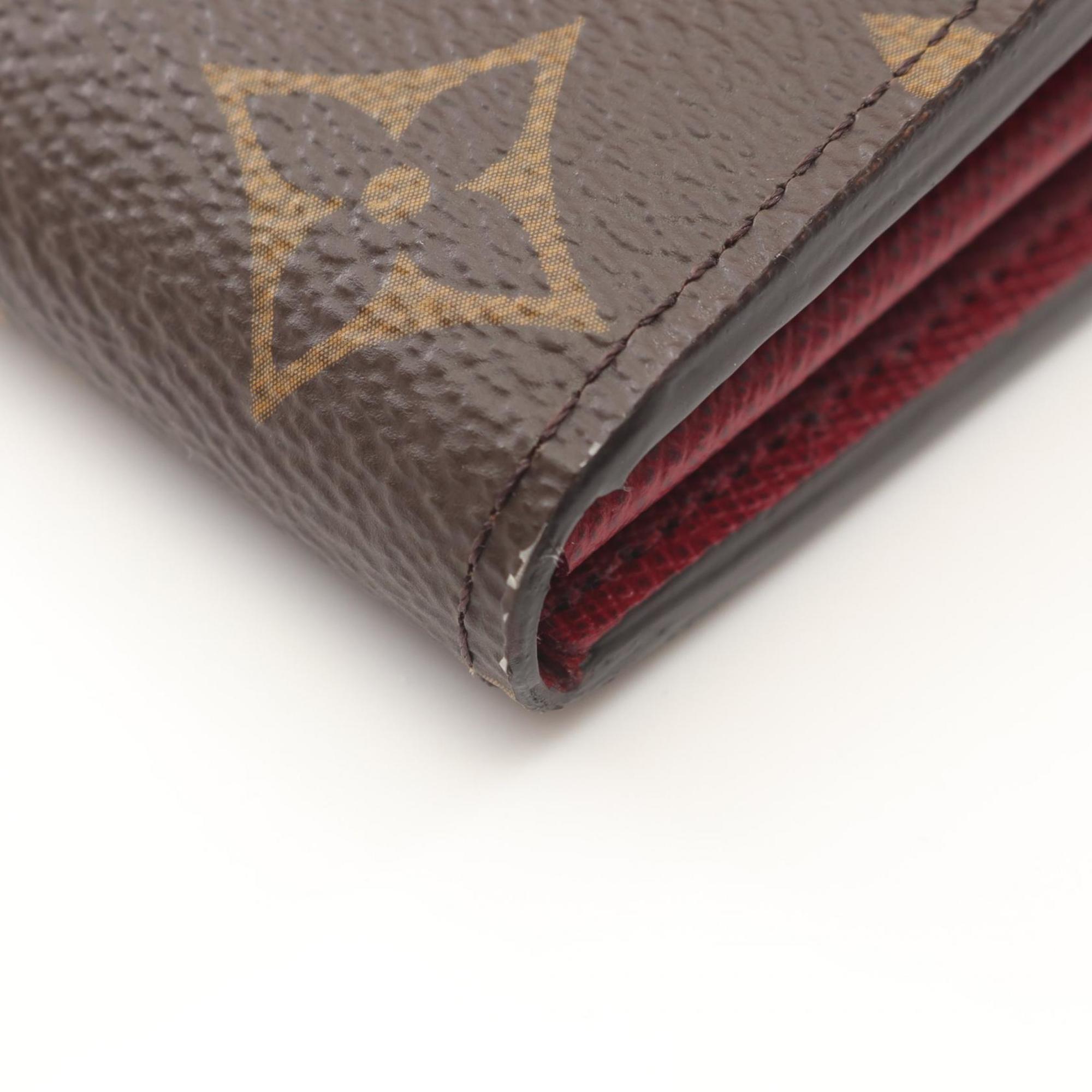 Louis Vuitton Brown Fuchsia Monogram Pink Monogram Long Wallet