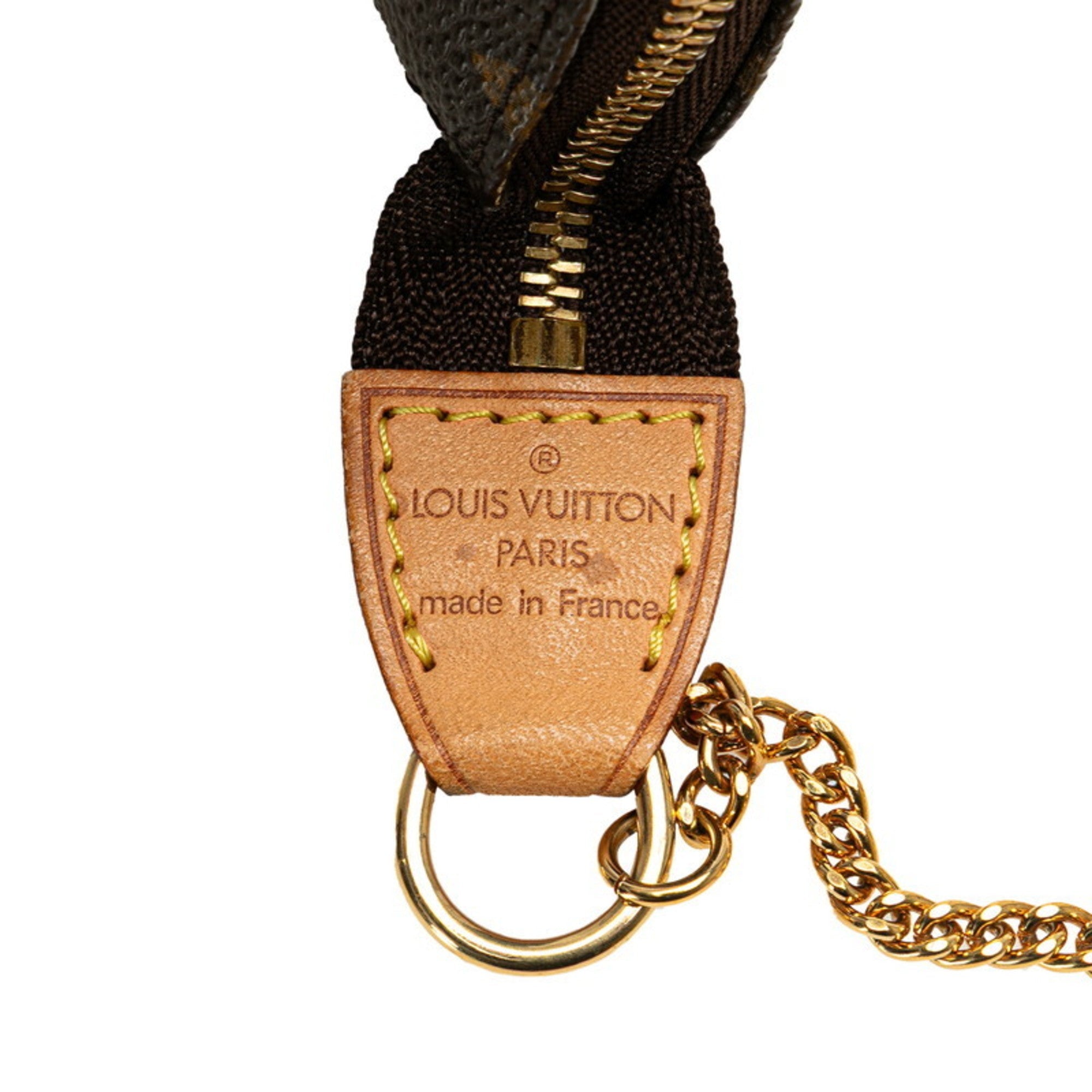 Louis Vuitton Brown Pvc Leather Pochette Pouch