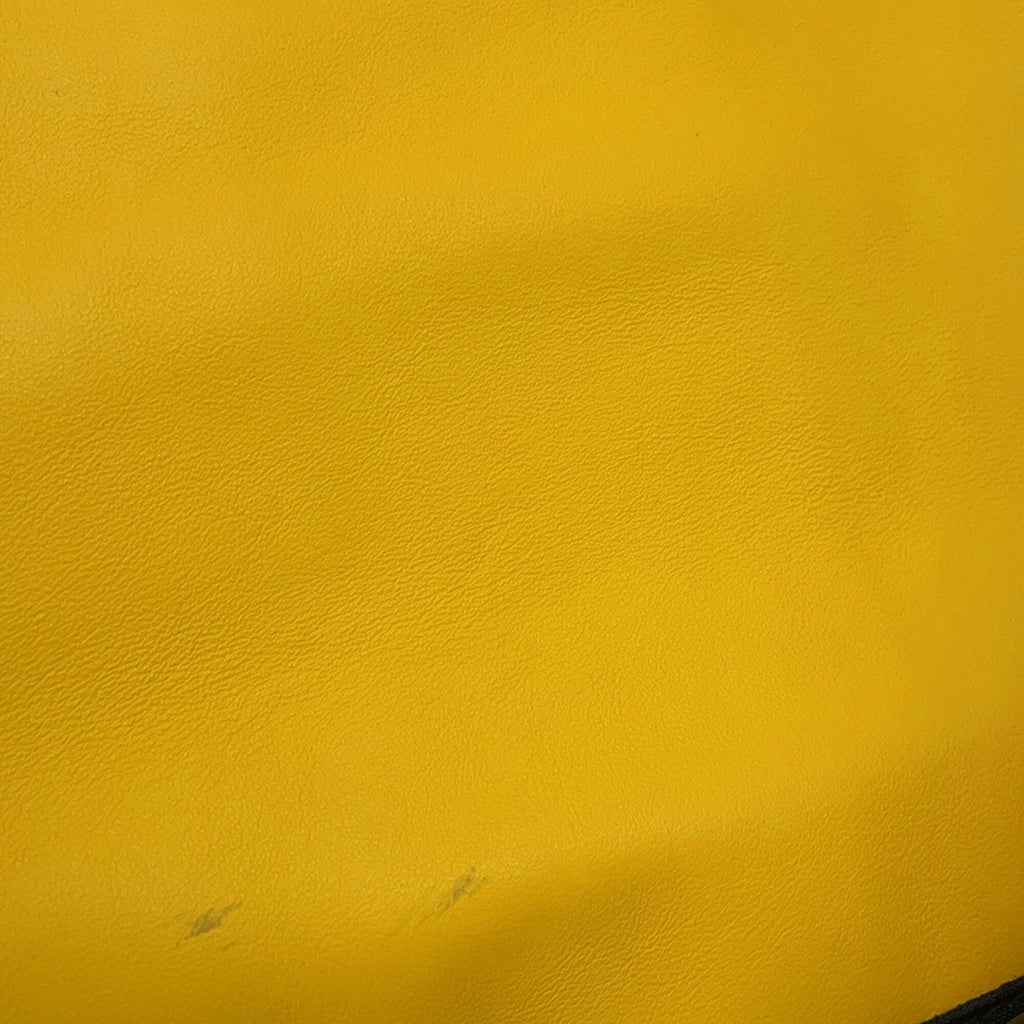 Fendi Selleria Black Yellow Leather Fanny Pack Shoulder Bag