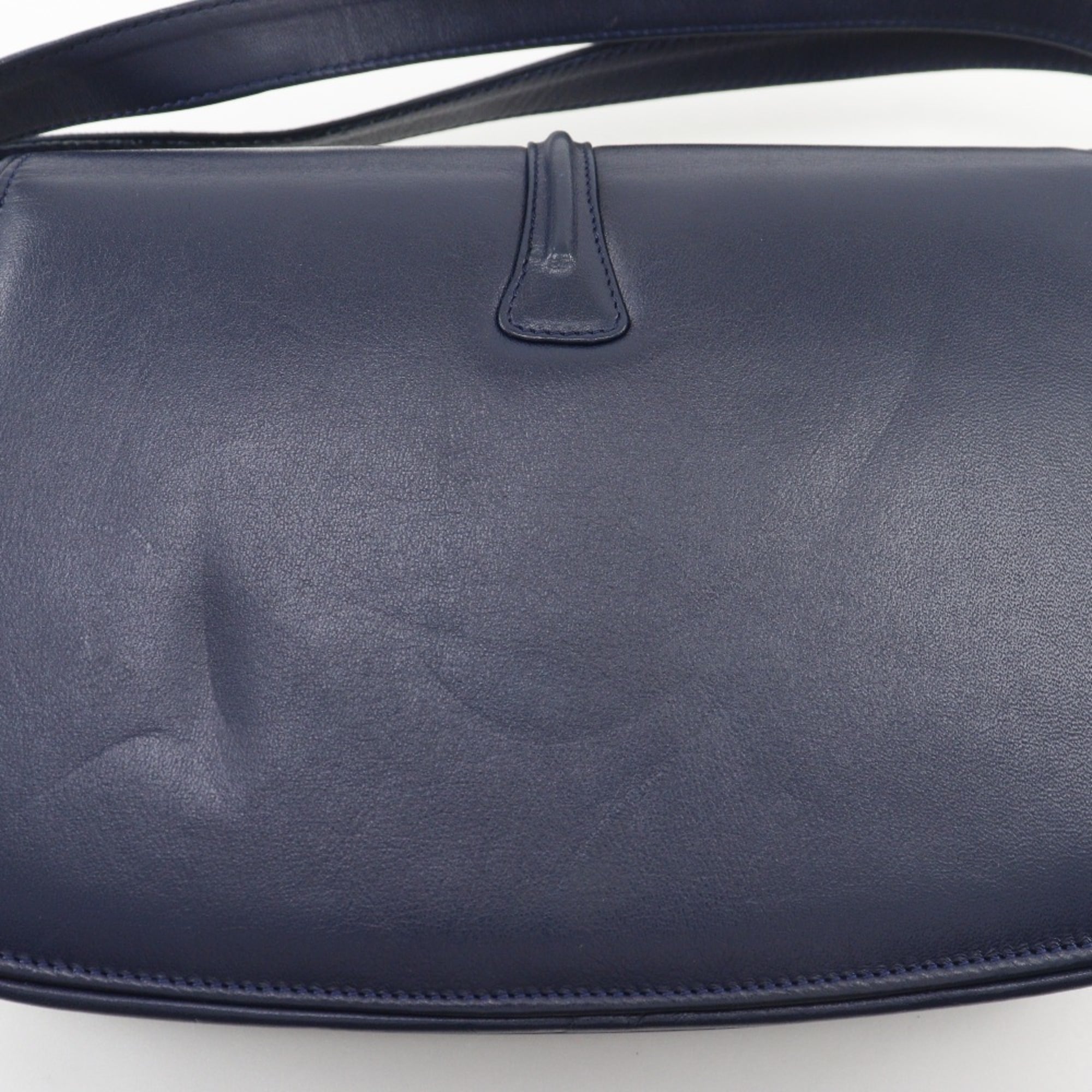 Gucci Navy Leather Shoulder Bag (Pre-Owned)