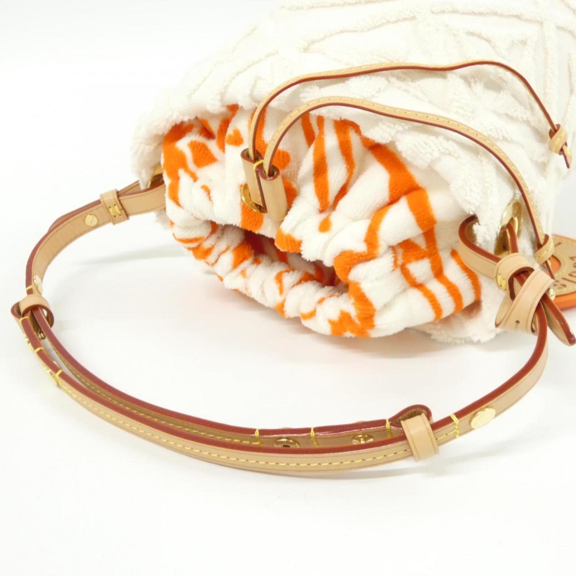 Louis Vuitton White Jacquard Cotton Handbag