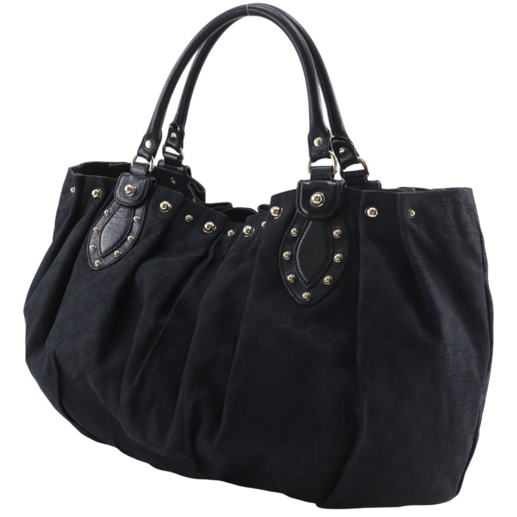 Gucci Gg Canvas Black Gg Canvas Tote Bag (Pre-Owned)