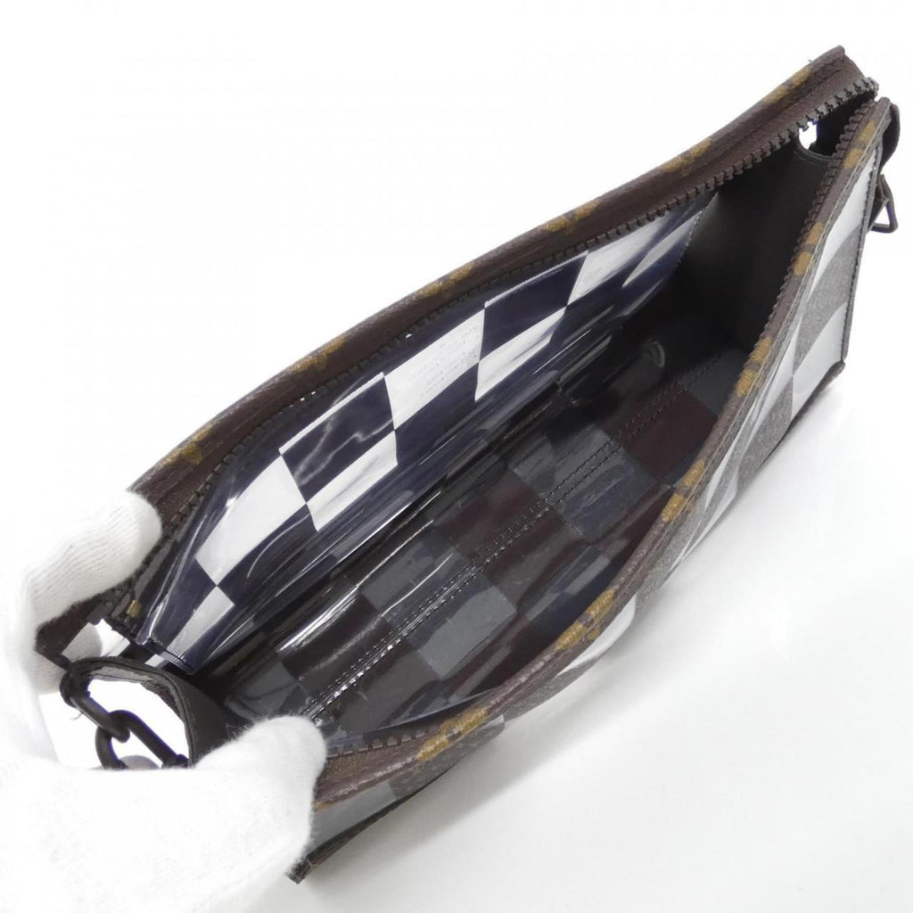 Louis Vuitton Marron Coated Canvas Pvc Pouch