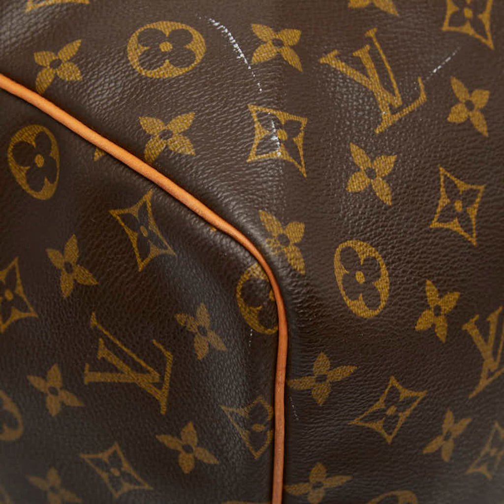 Louis Vuitton Brown Pvc Leather Boston Bag
