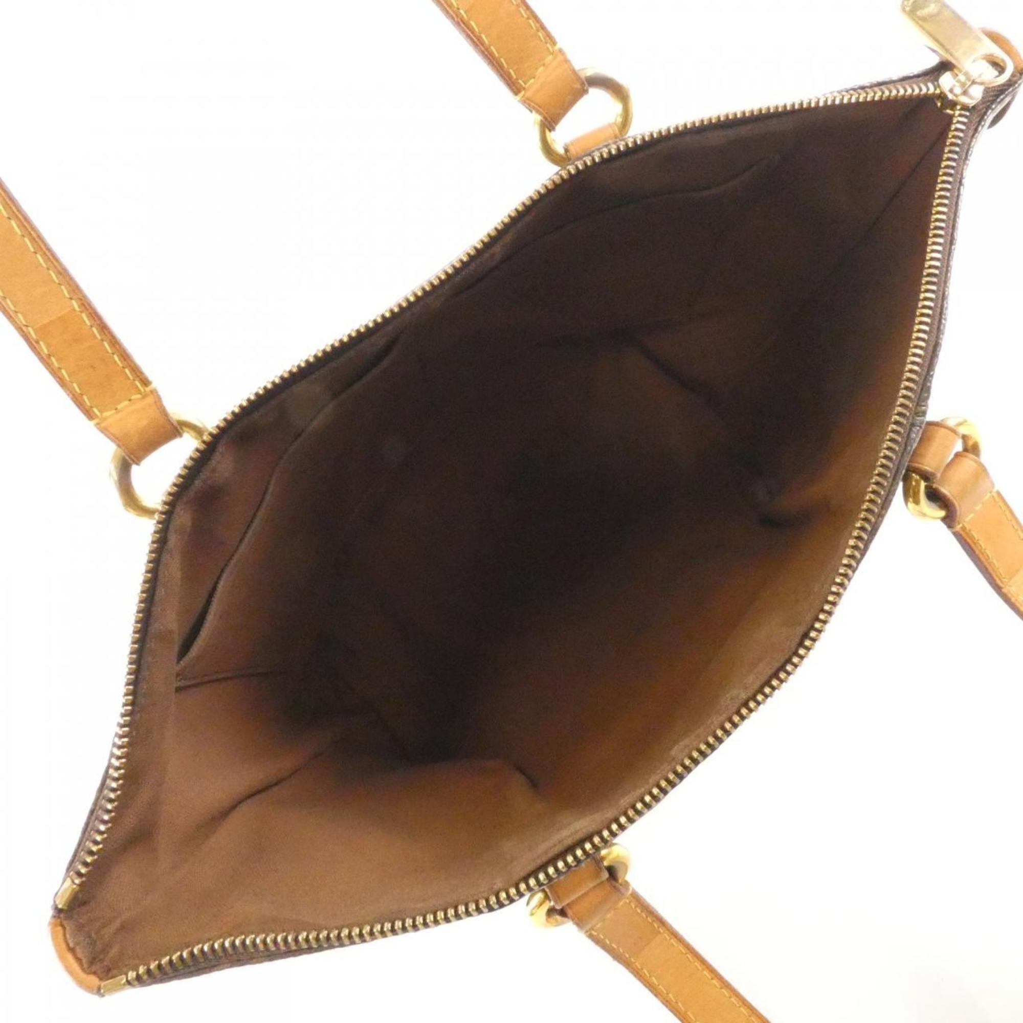 Louis Vuitton Marron Coated Canvas Handbag