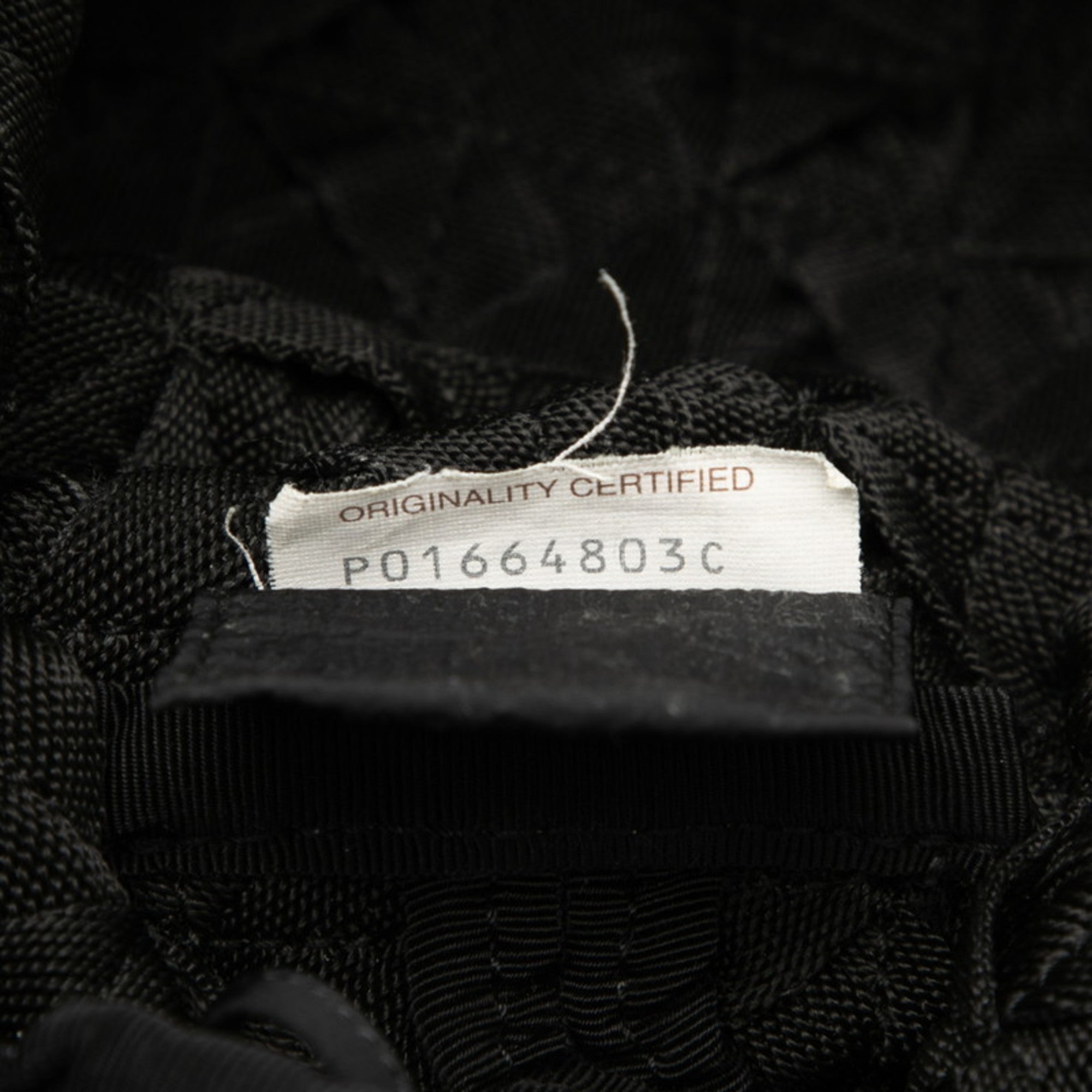 Bottega Veneta Black Canvas Nylon Shoulder Bag