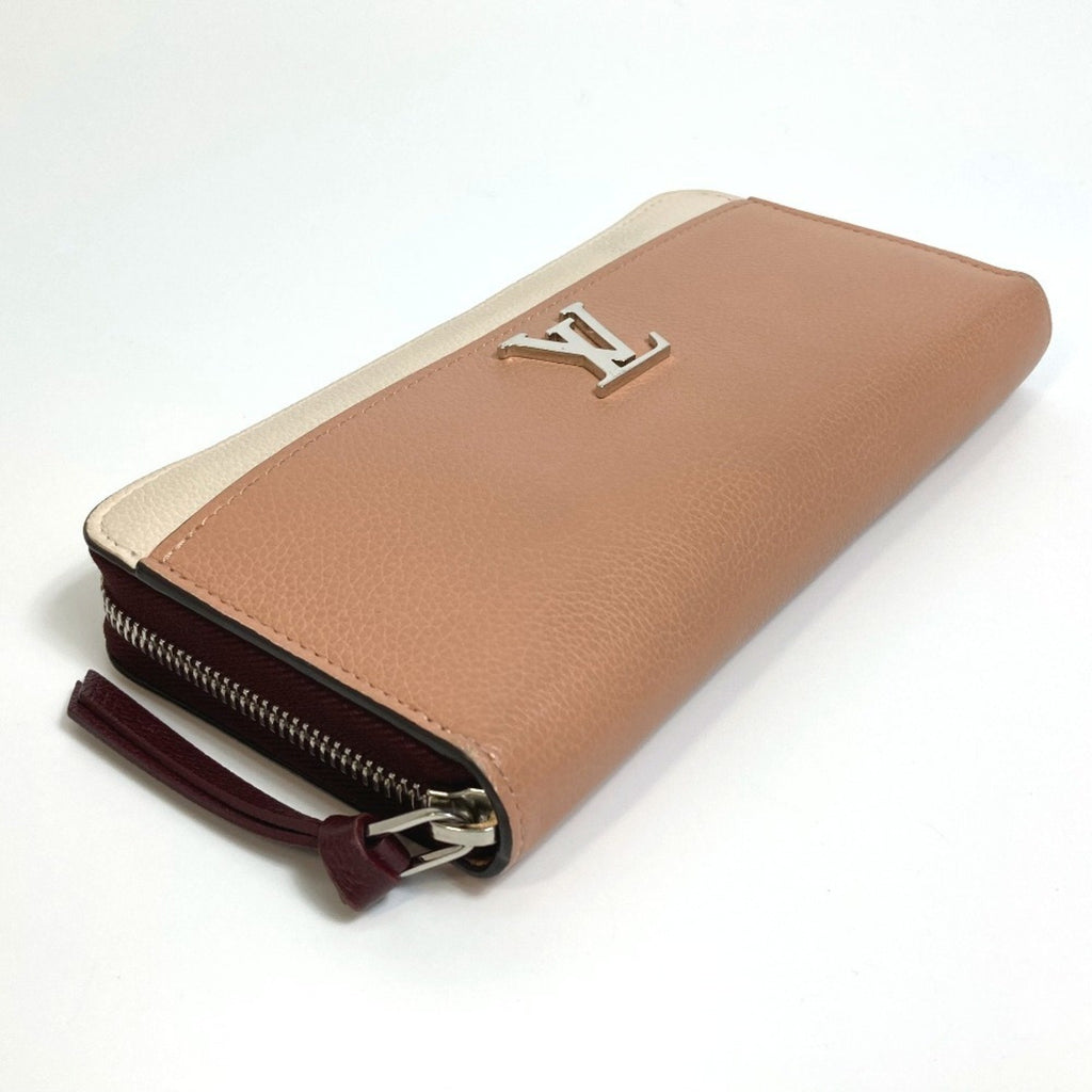 Louis Vuitton Beige Orange Leather Long Wallet