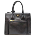 Prada Black Leather Handbag Shoulder Bag