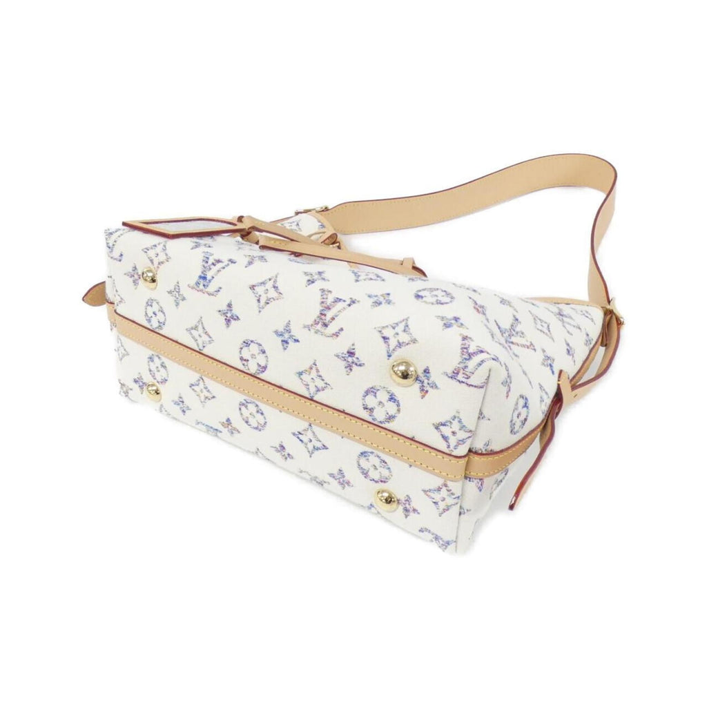 Louis Vuitton Multi-Color White Jacquard Canvas Shoulder Bag