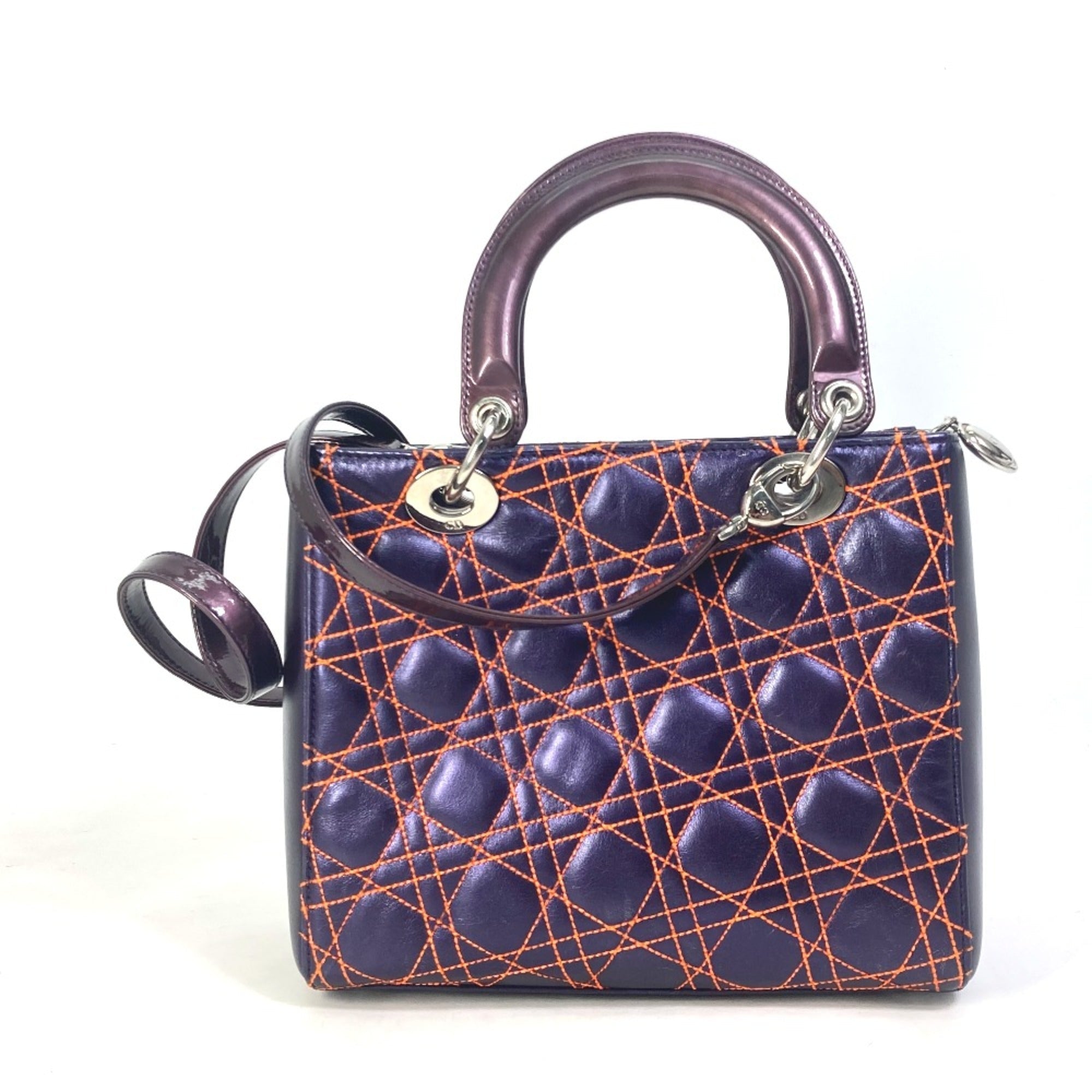 Christian Dior Purple Leather Handbag (Pre-Owned)