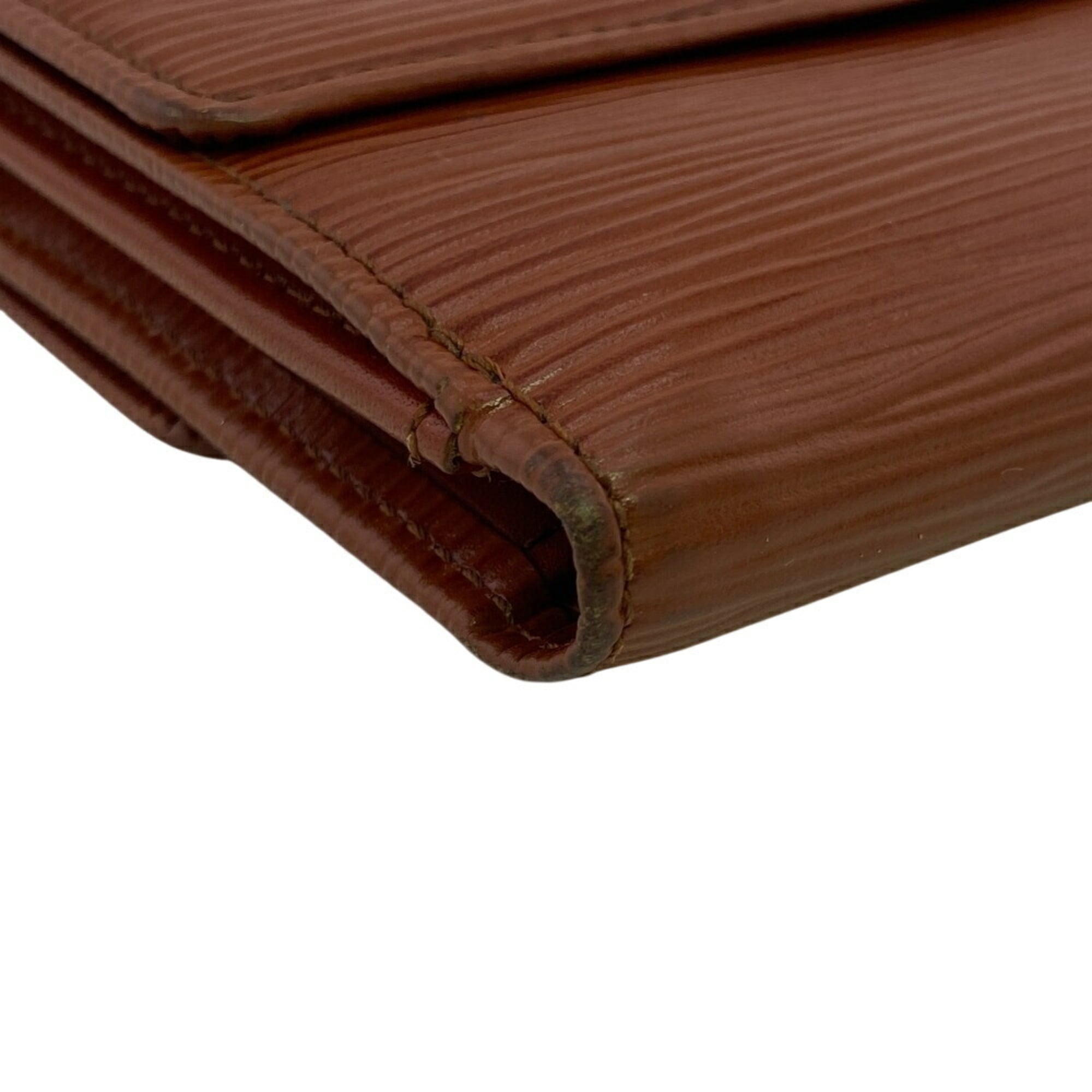 Louis Vuitton Brown Kenyan Brown Leather Wallet (Tri-Fold)